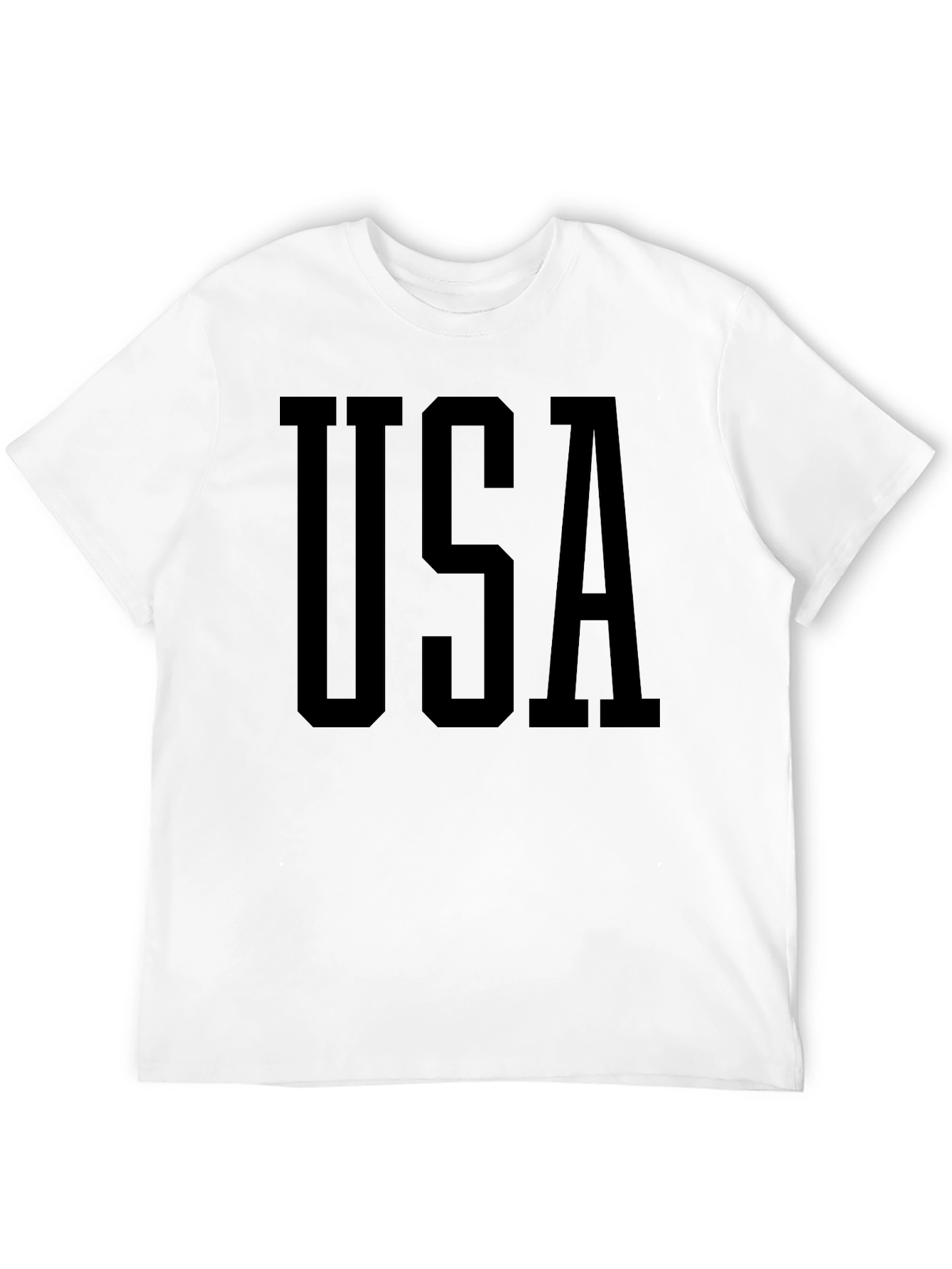 USA Bold Graphic Print Crew Neck T-Shirt