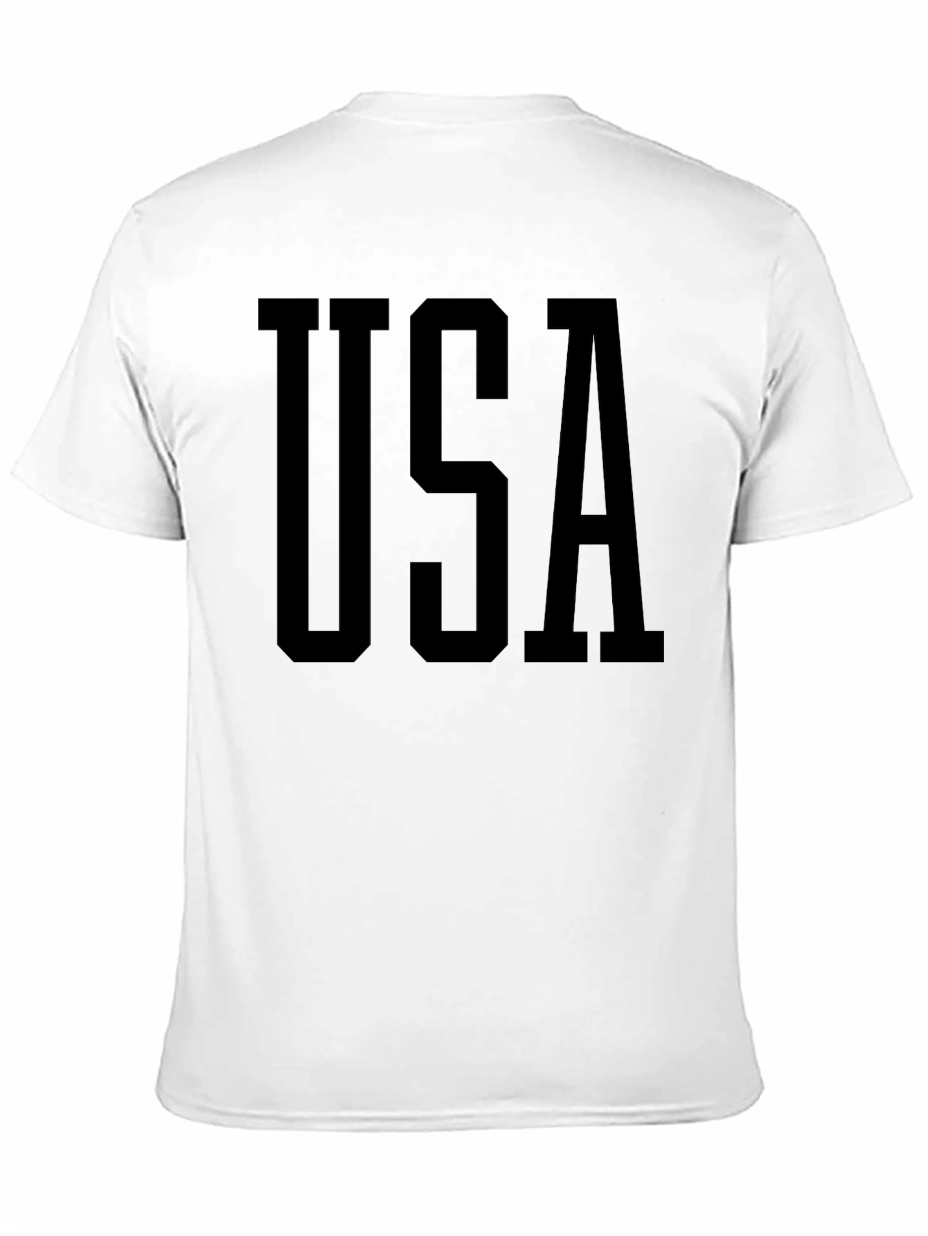 USA Bold Graphic Print Crew Neck T-Shirt