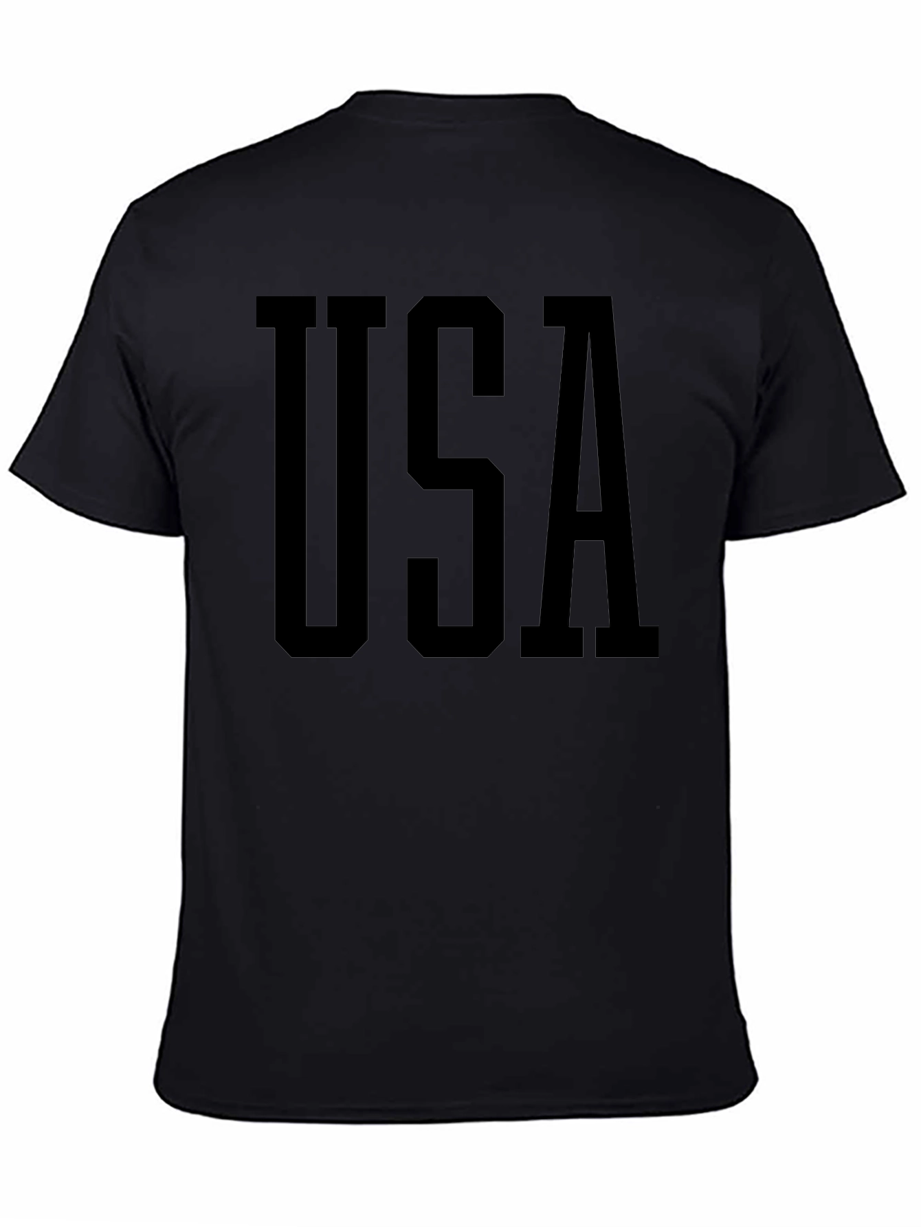 USA Bold Graphic Print Crew Neck T-Shirt