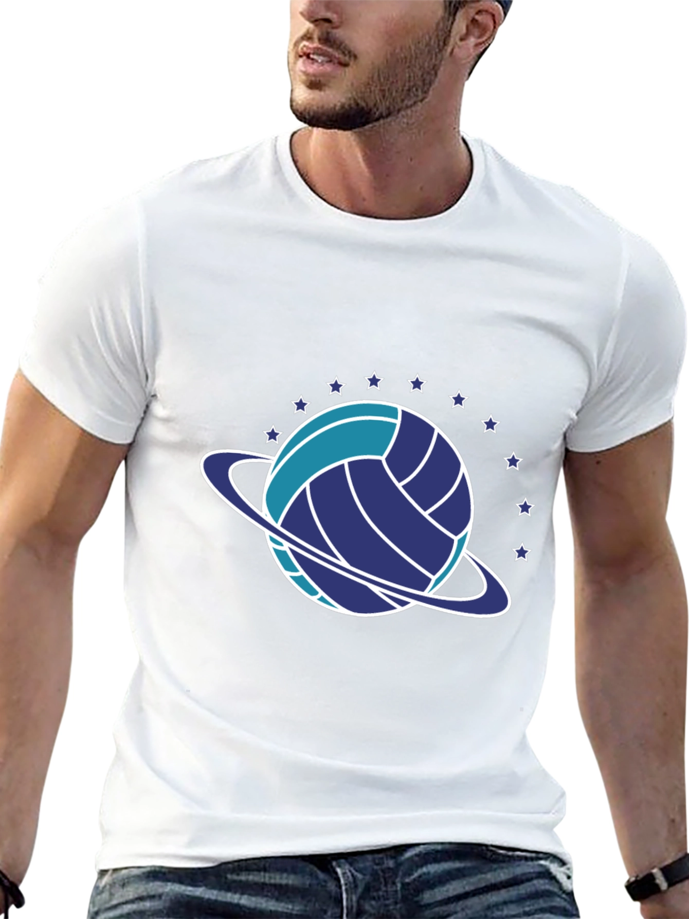 Volleyball Planet Graphic T-Shirt