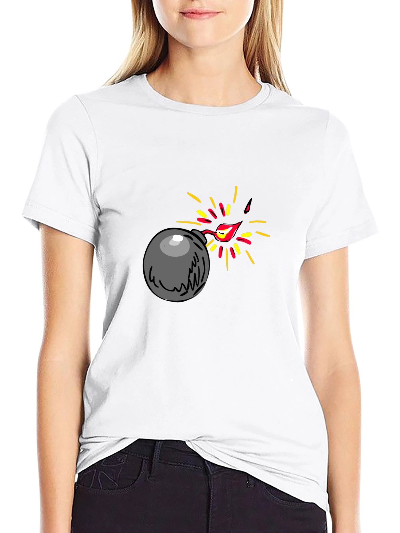 Bomb Graphic Black T-Shirt - Explosive Style!
