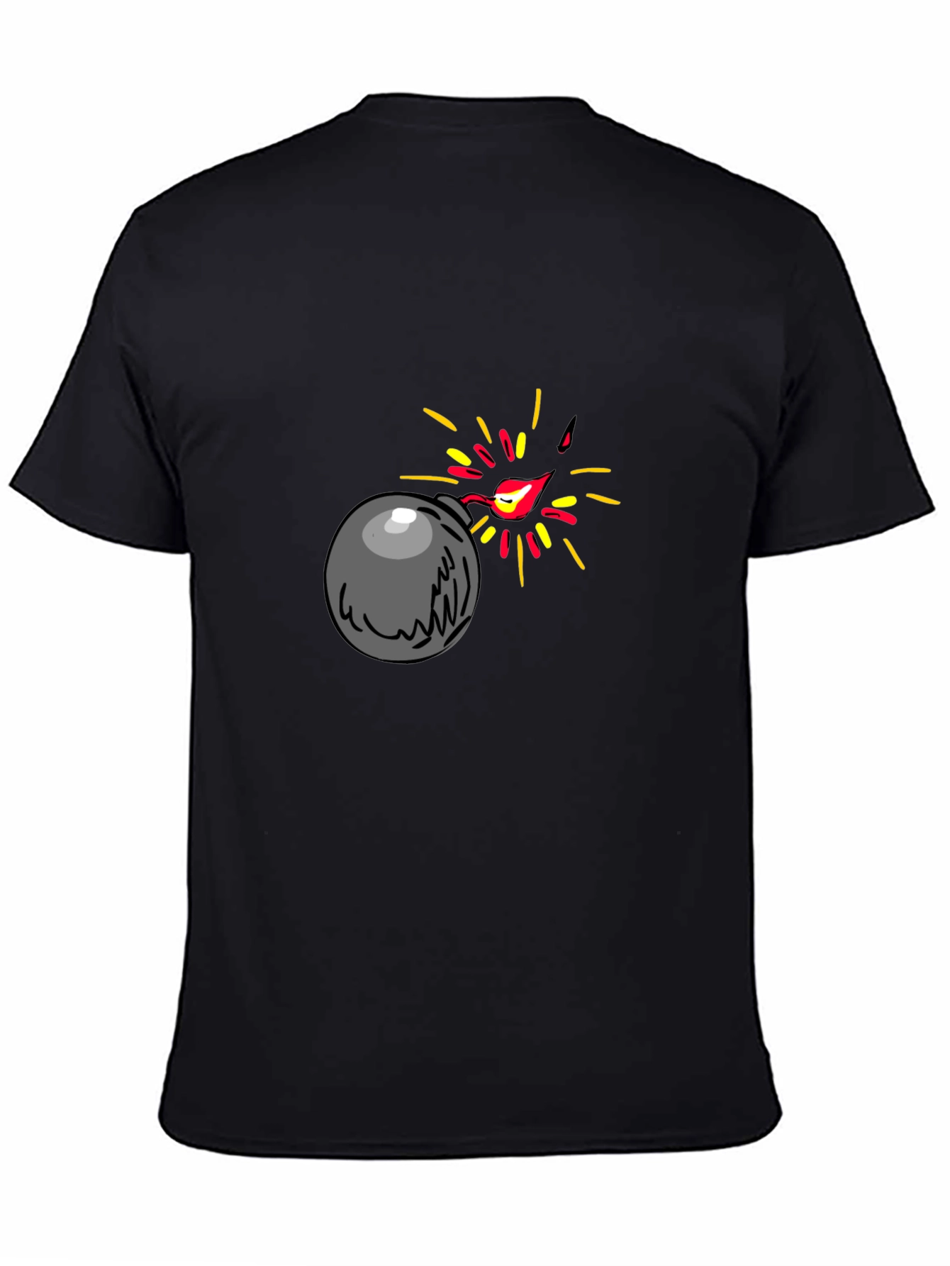 Bomb Graphic Black T-Shirt - Explosive Style!