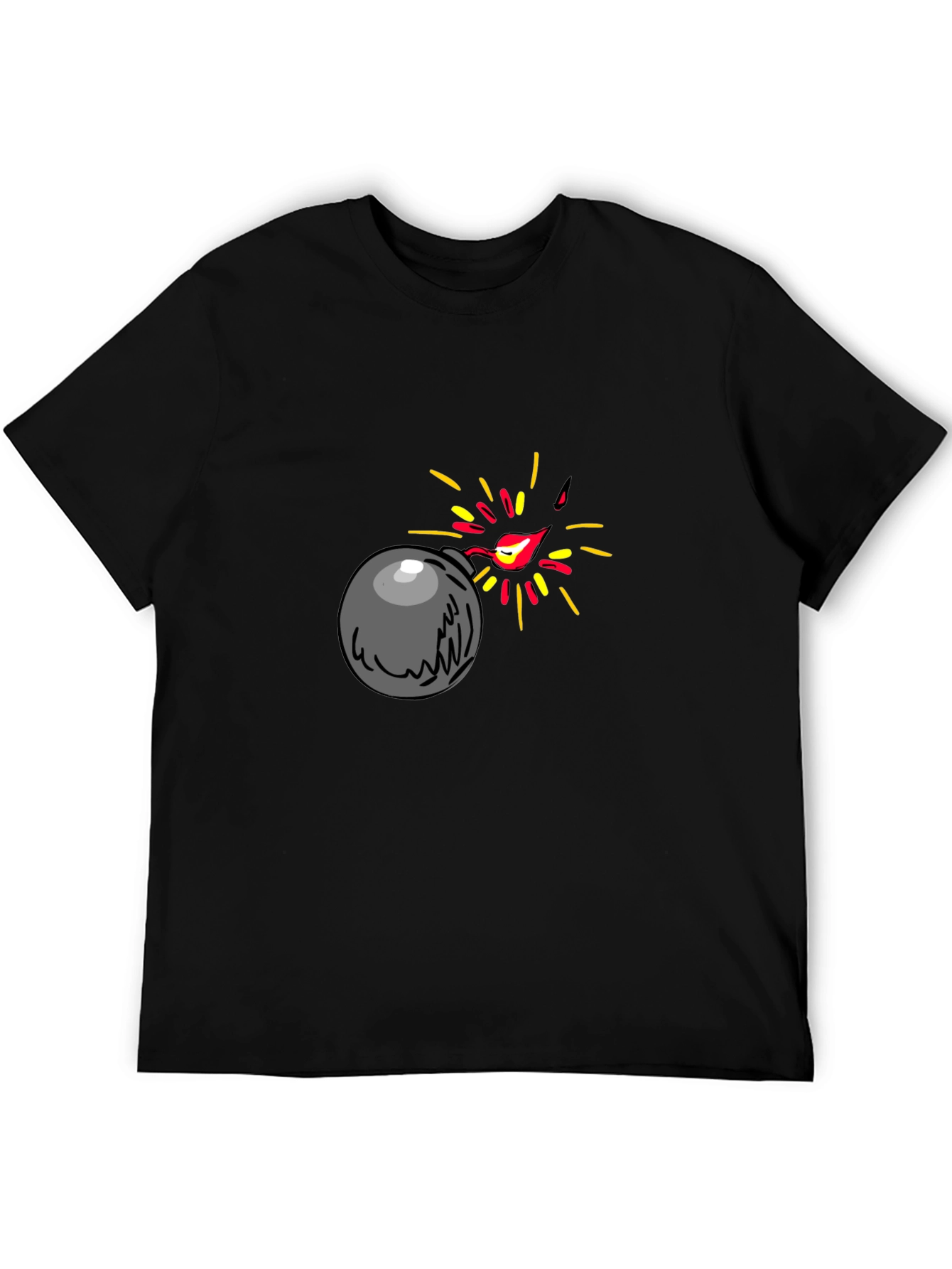 Bomb Graphic Black T-Shirt - Explosive Style!