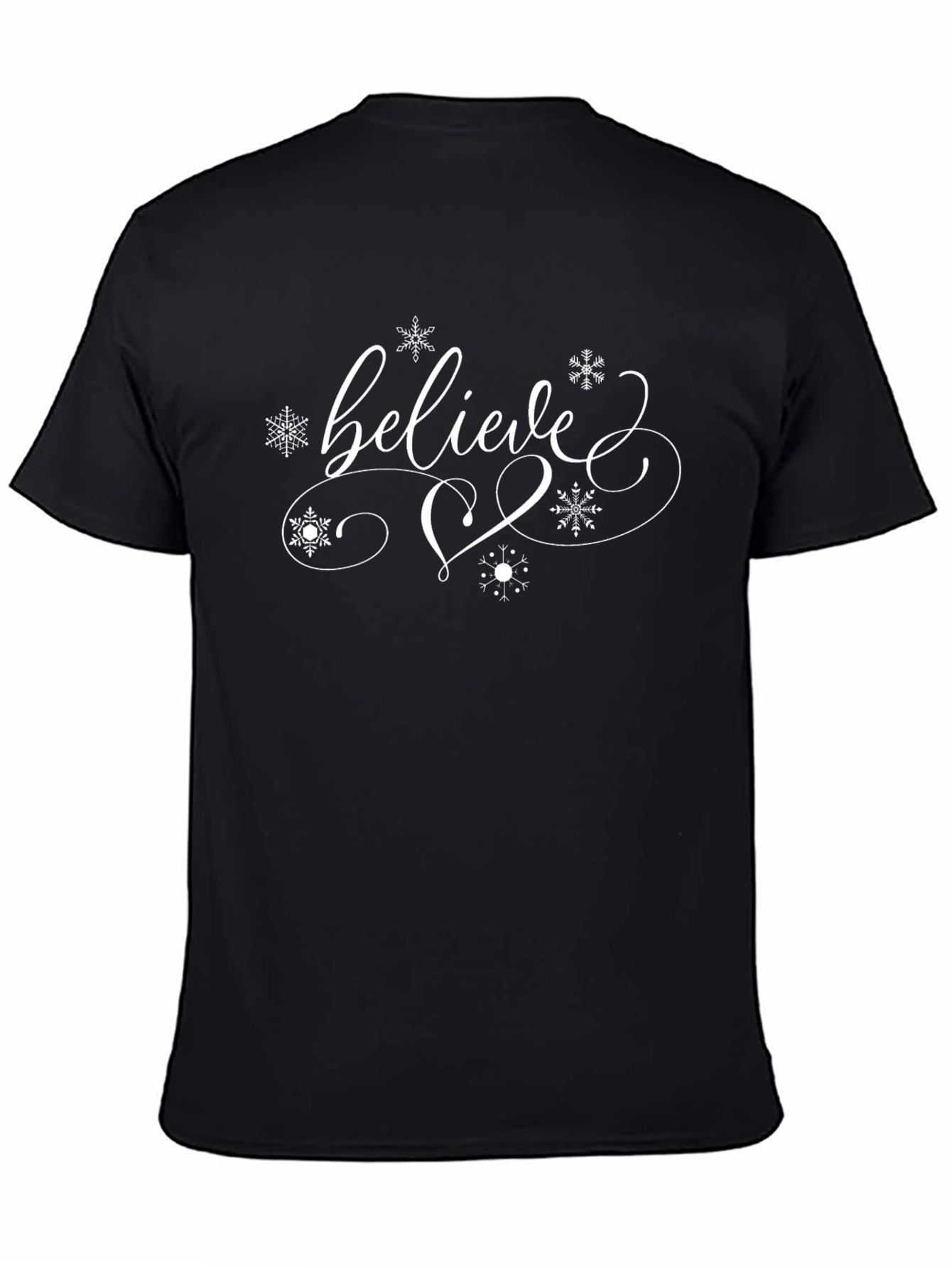 Believe Holiday Tee - Snowflake Christmas Shirt