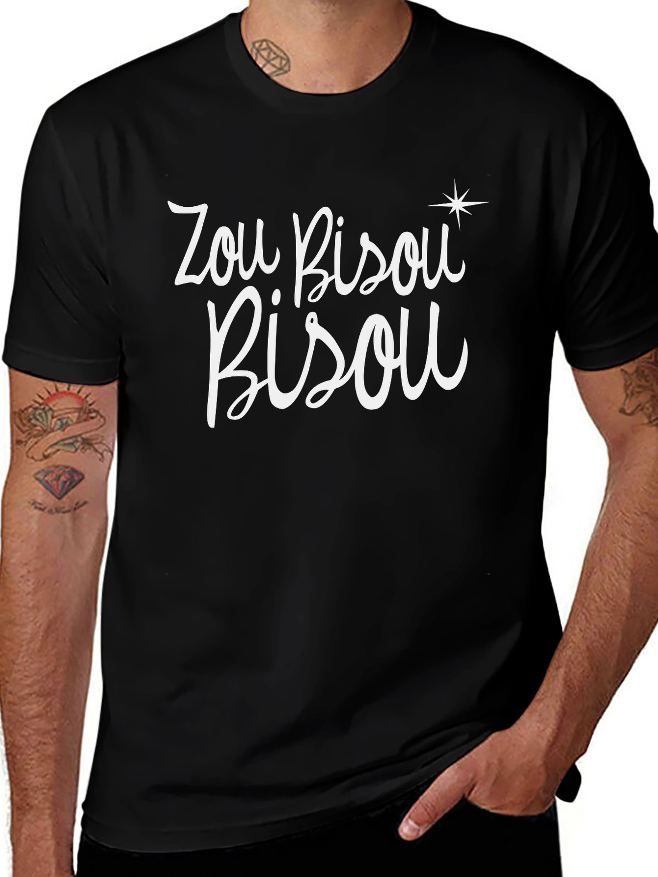 Zou Bisou Bisou Graphic Tee - Black
