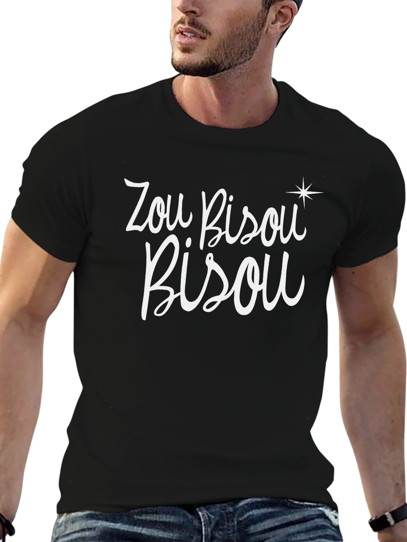 Zou Bisou Bisou Graphic Tee - Black