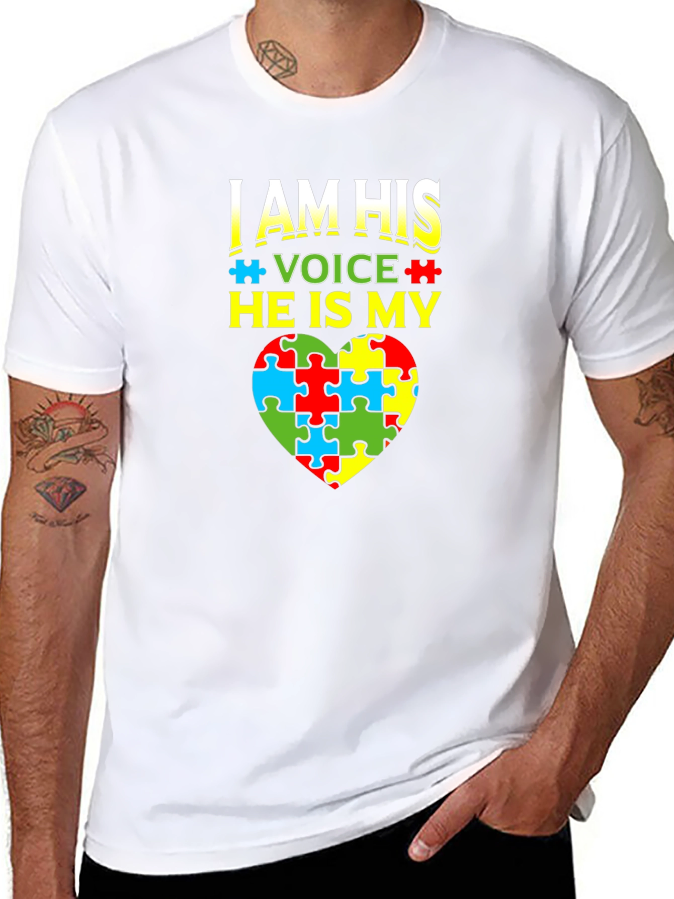 Autism Awareness T-Shirt - I Am His Voice