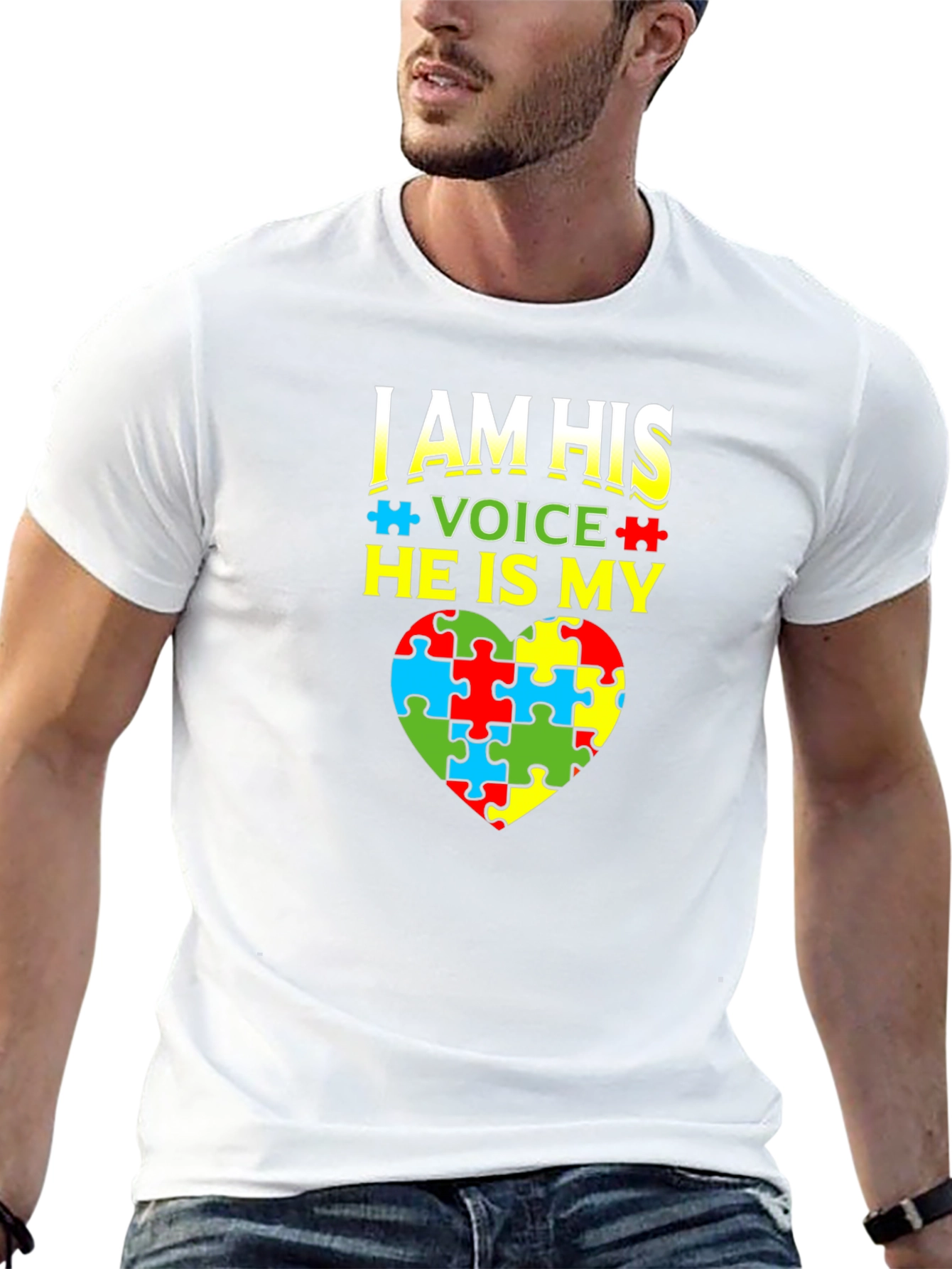 Autism Awareness T-Shirt - I Am His Voice
