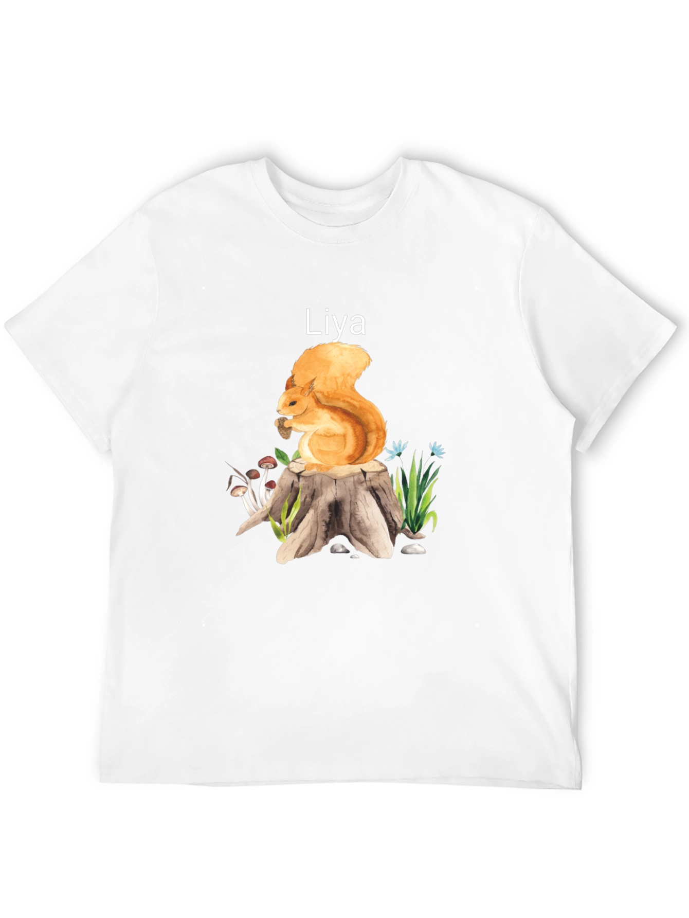 Squirrel on Stump Personalized Tee