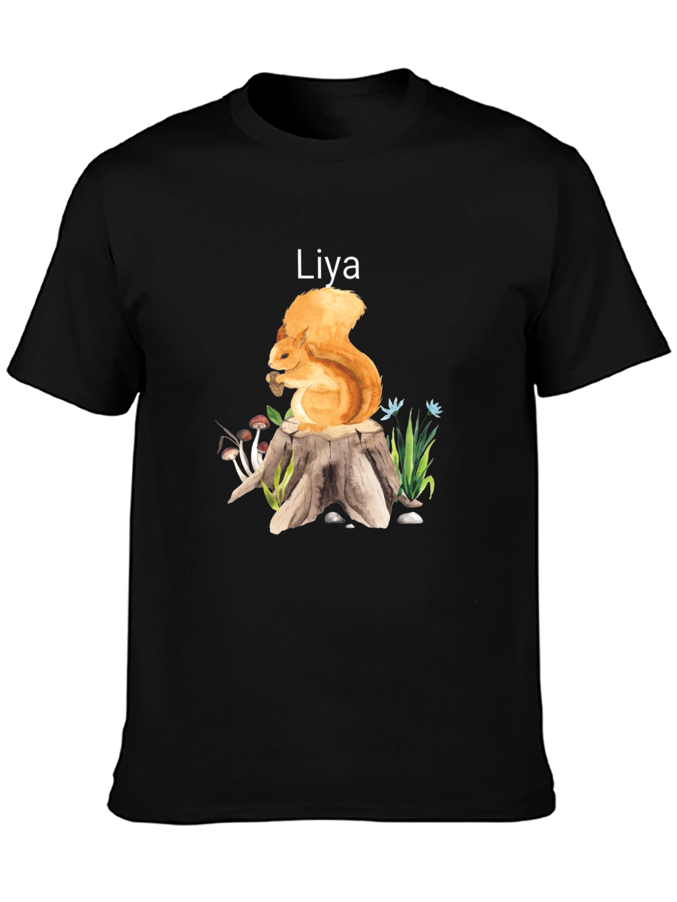 Squirrel on Stump Personalized Tee
