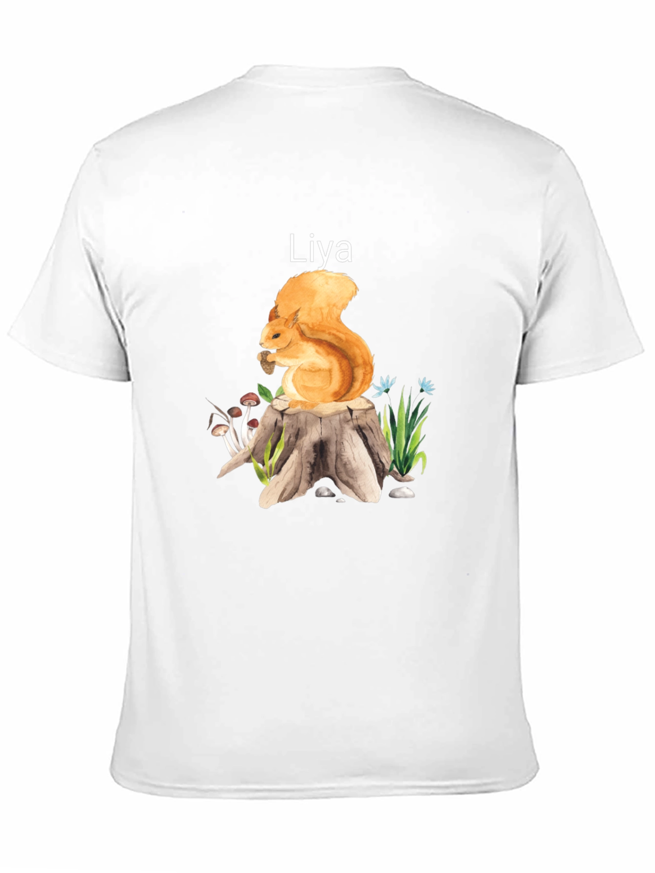 Squirrel on Stump Personalized Tee