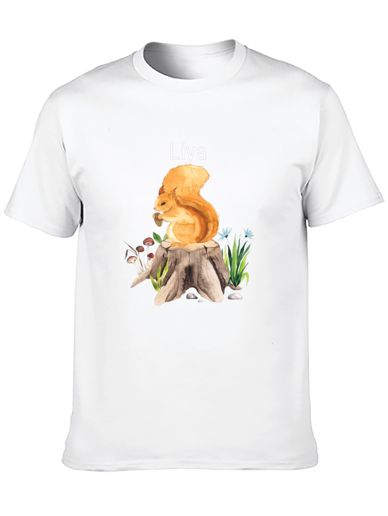 Squirrel on Stump Personalized Tee