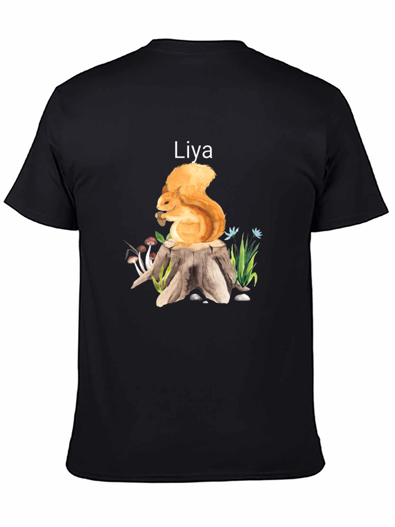 Squirrel on Stump Personalized Tee