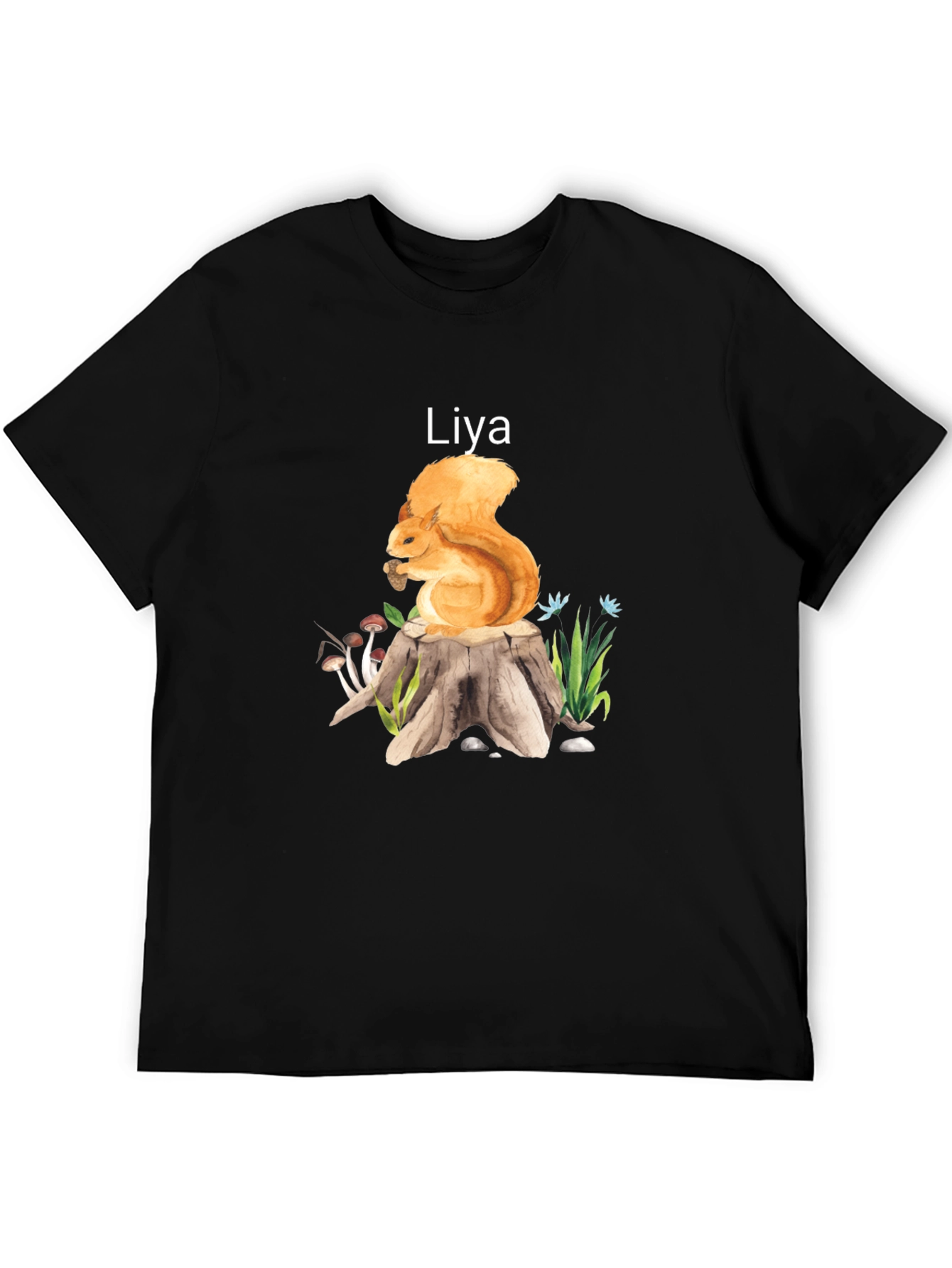 Squirrel on Stump Personalized Tee