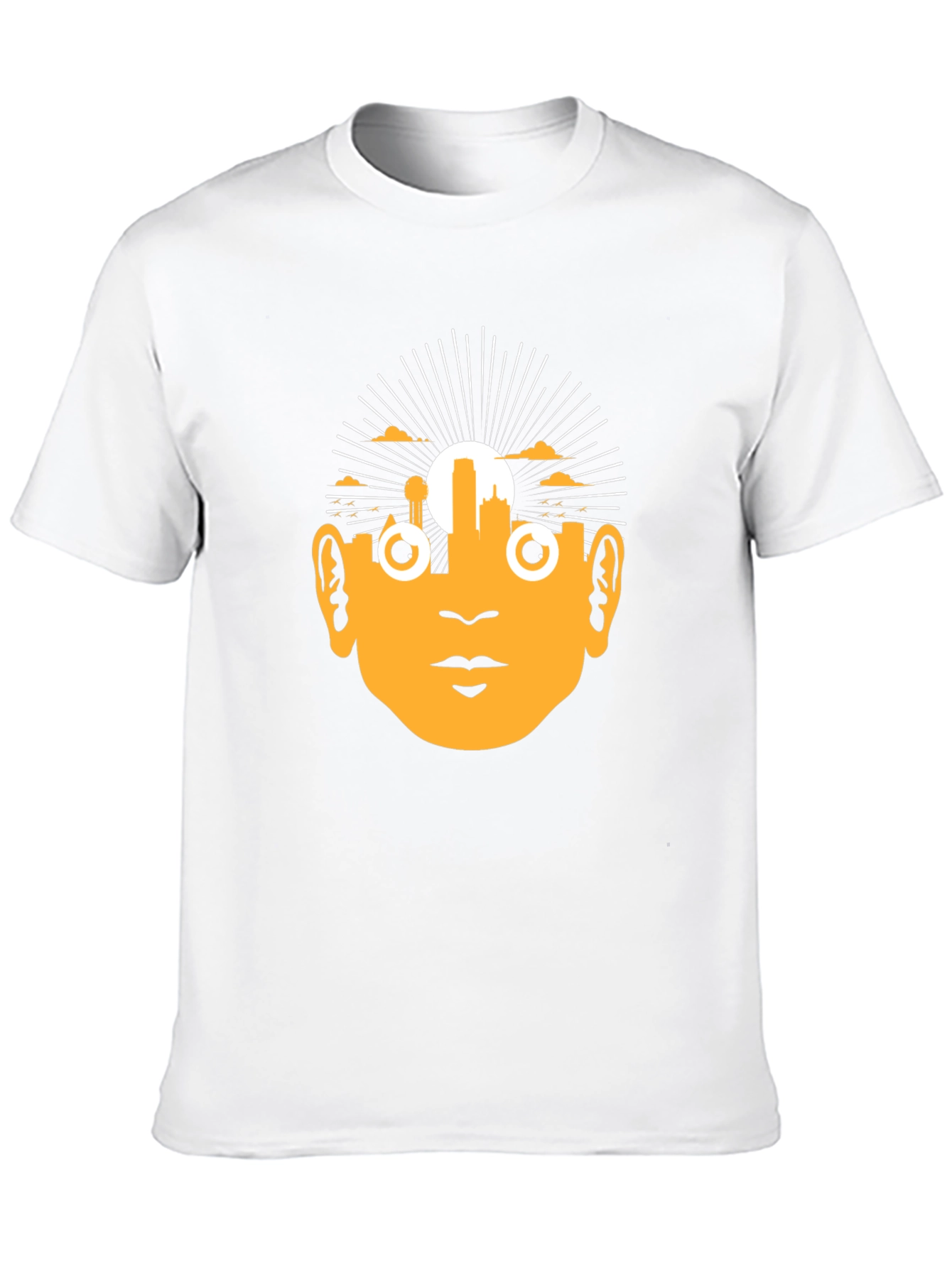 Unique Graphic Tee - Retro Face Design