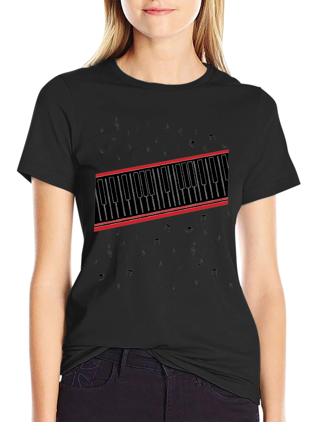 Piano Keys Graphic Tee - Music Lovers T-Shirt