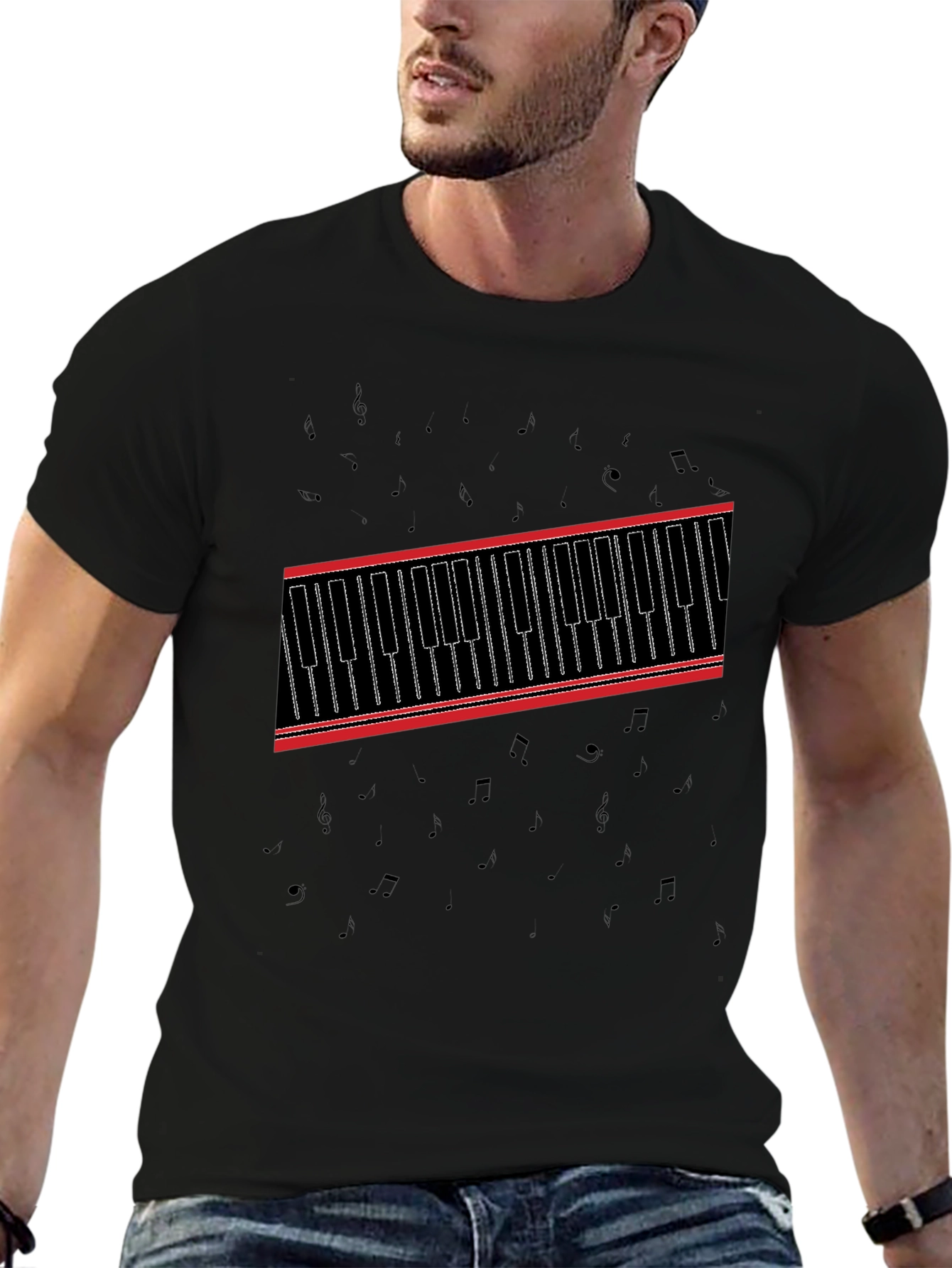 Piano Keys Graphic Tee - Music Lovers T-Shirt