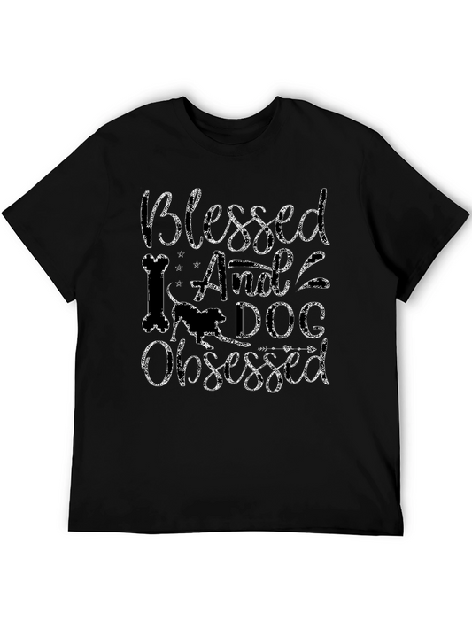 Blessed And Dog Obsessed Black T-Shirt