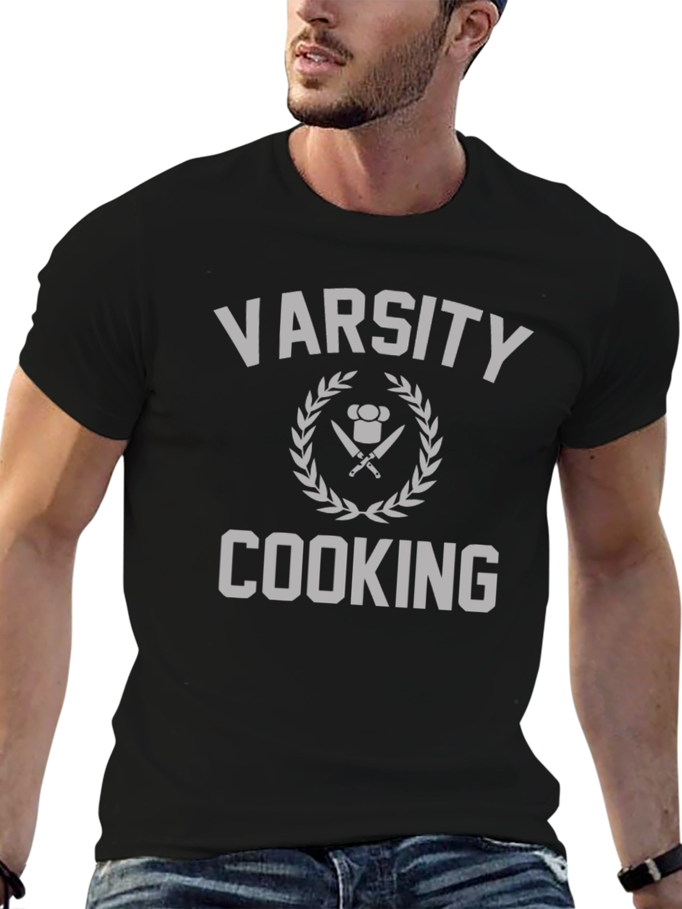 Varsity Cooking Graphic T-Shirt - Chef Gift