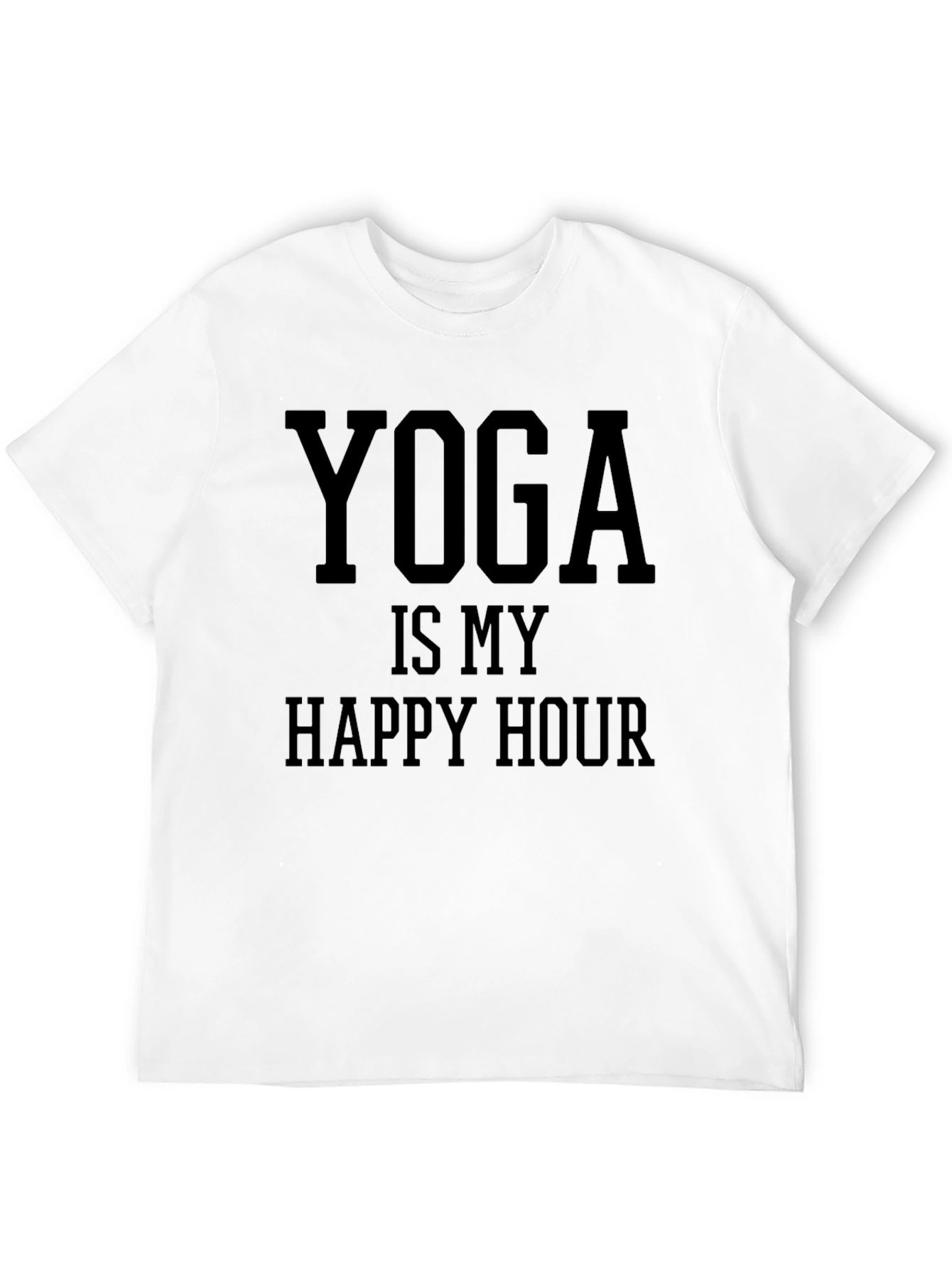 Yoga Is My Happy Hour Black T-Shirt