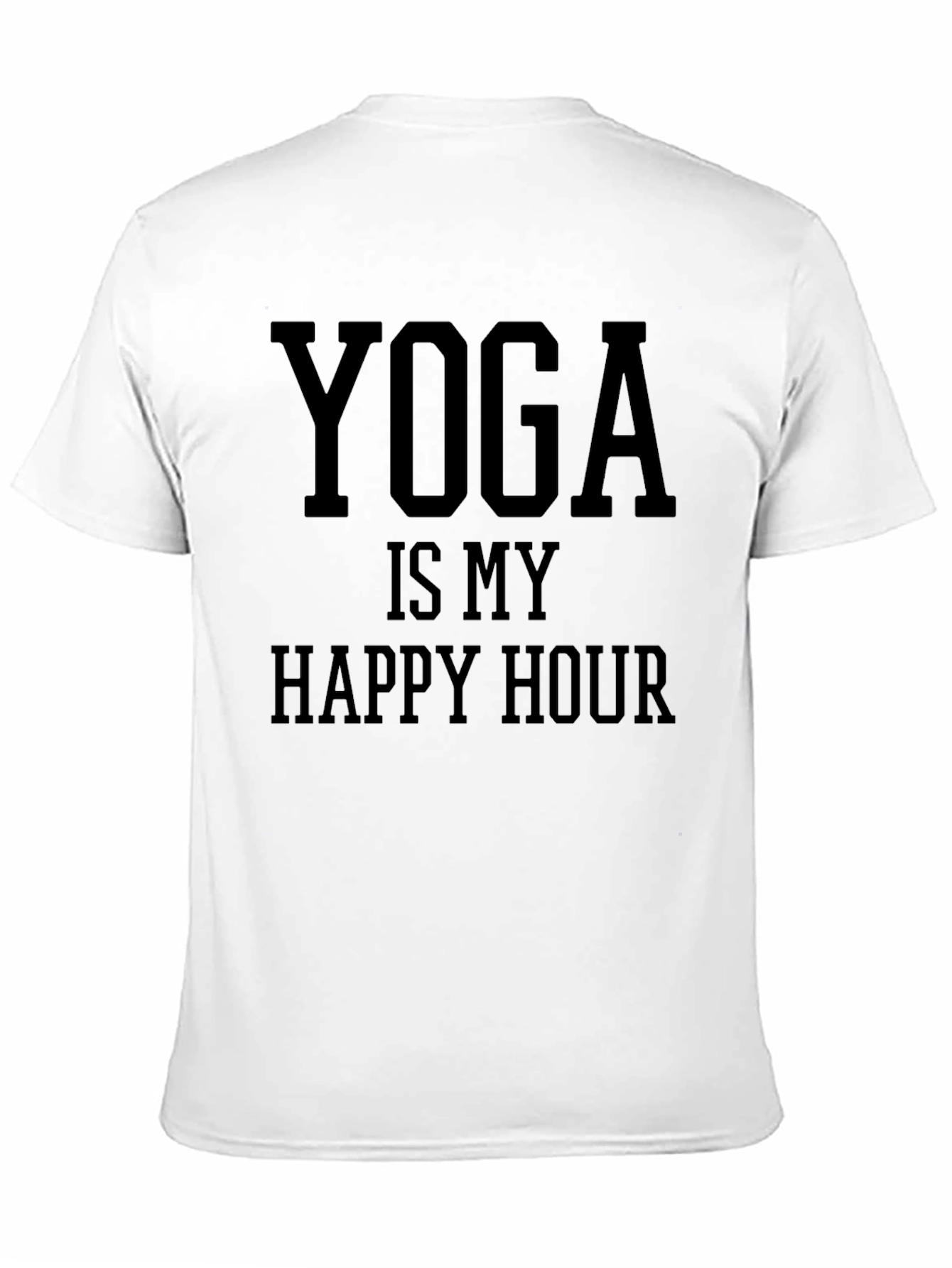 Yoga Is My Happy Hour Black T-Shirt