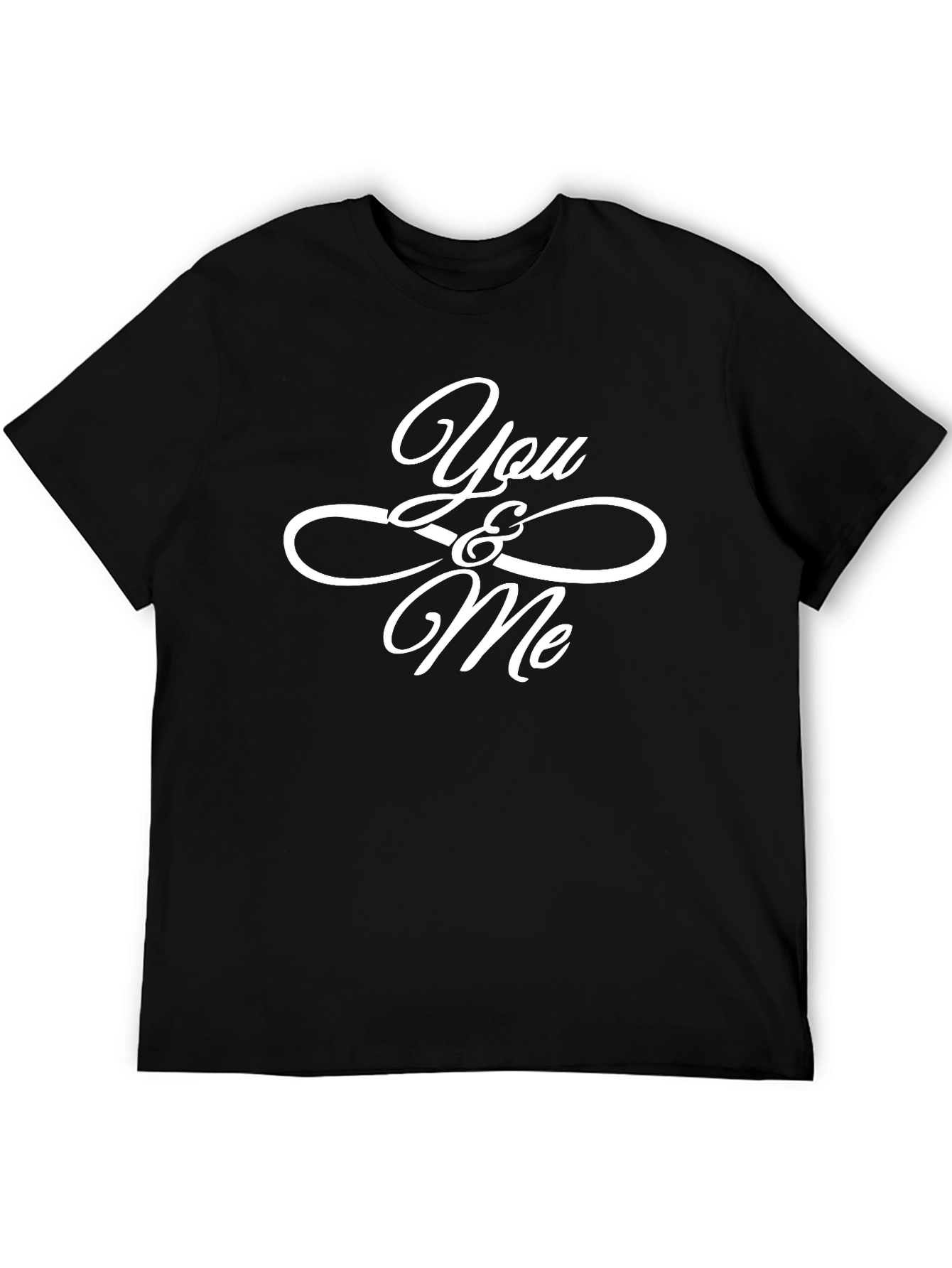 You & Me Infinity Graphic Black T-Shirt