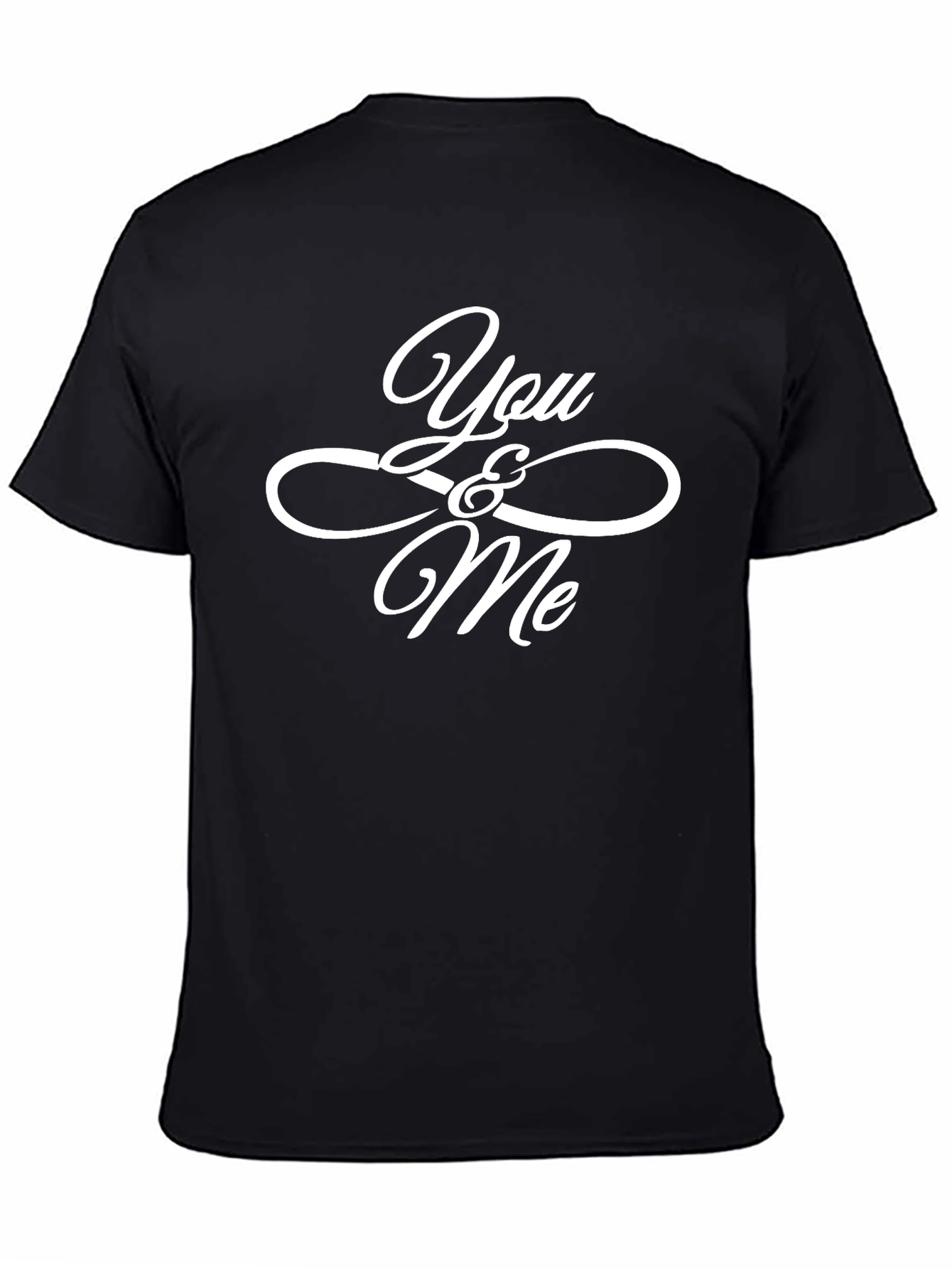 You & Me Infinity Graphic Black T-Shirt
