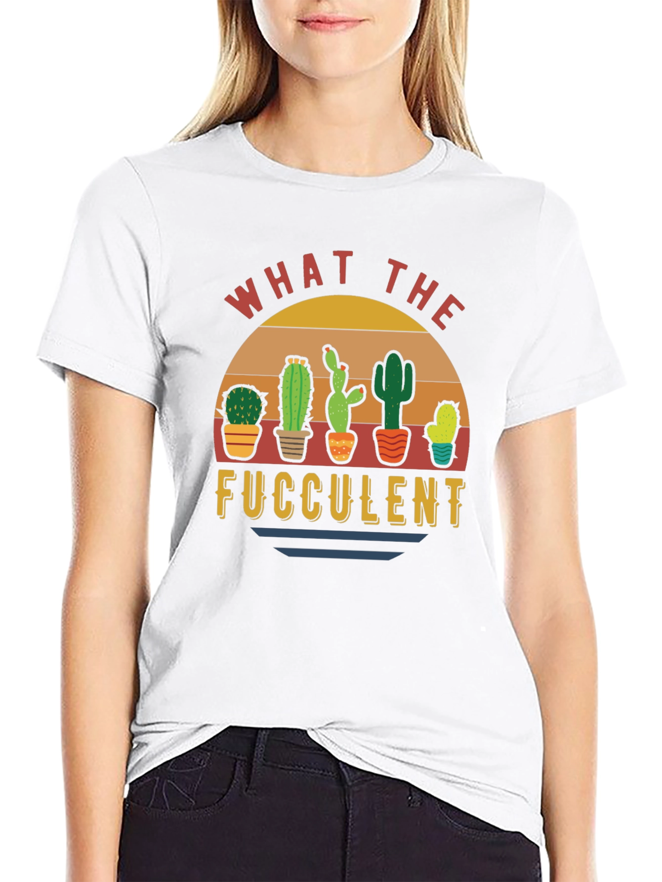 What the Fucculent Funny Cactus Graphic T-Shirt