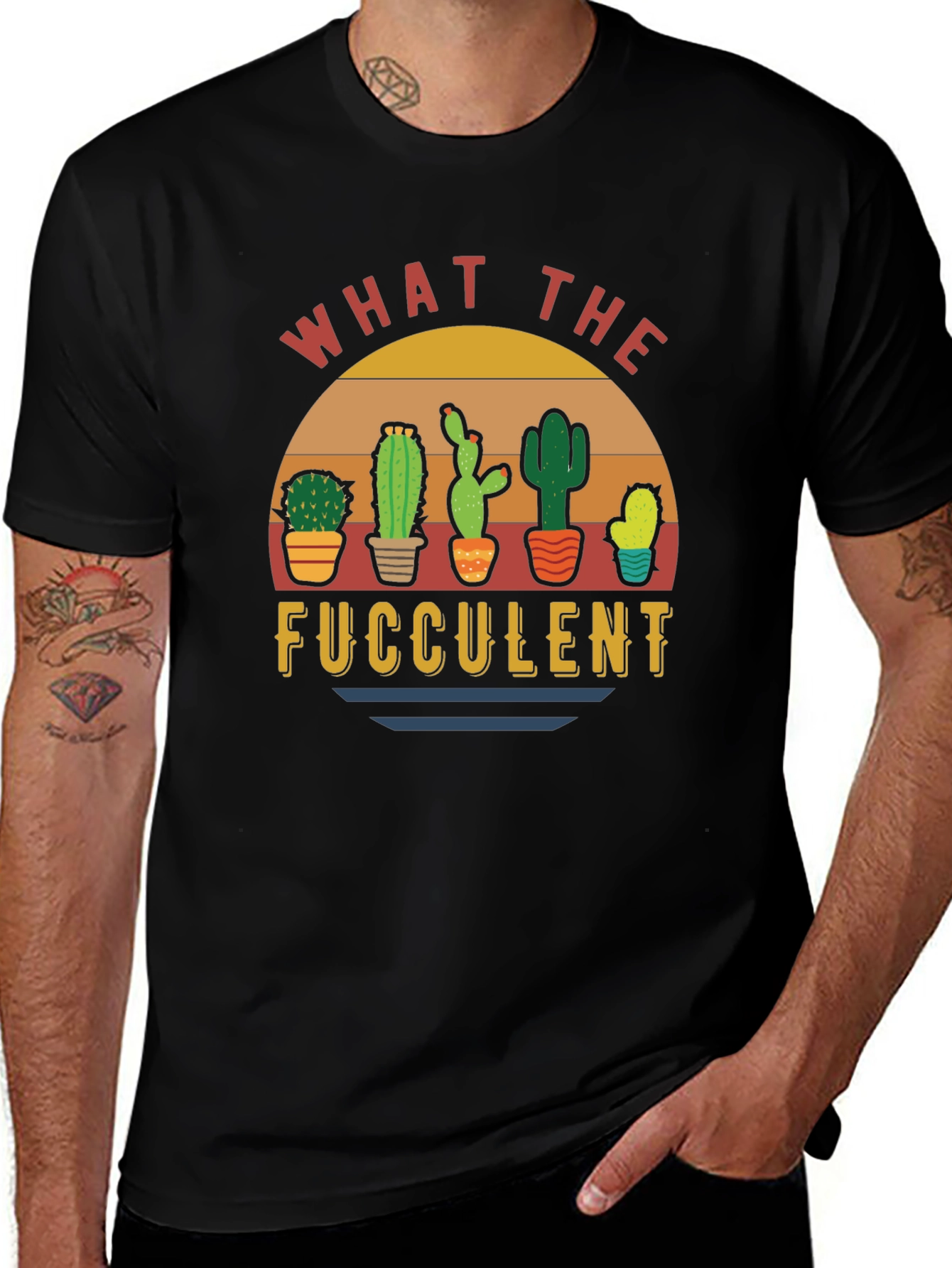 What the Fucculent Funny Cactus Graphic T-Shirt