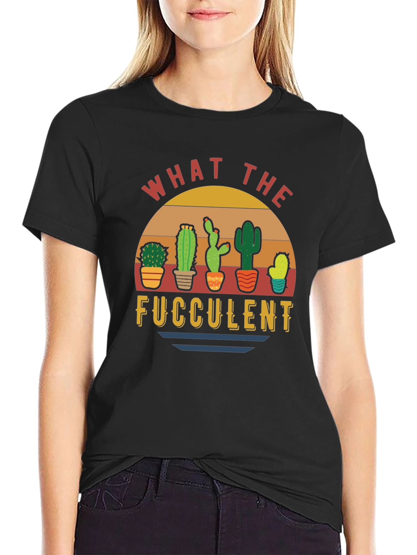 What the Fucculent Funny Cactus Graphic T-Shirt