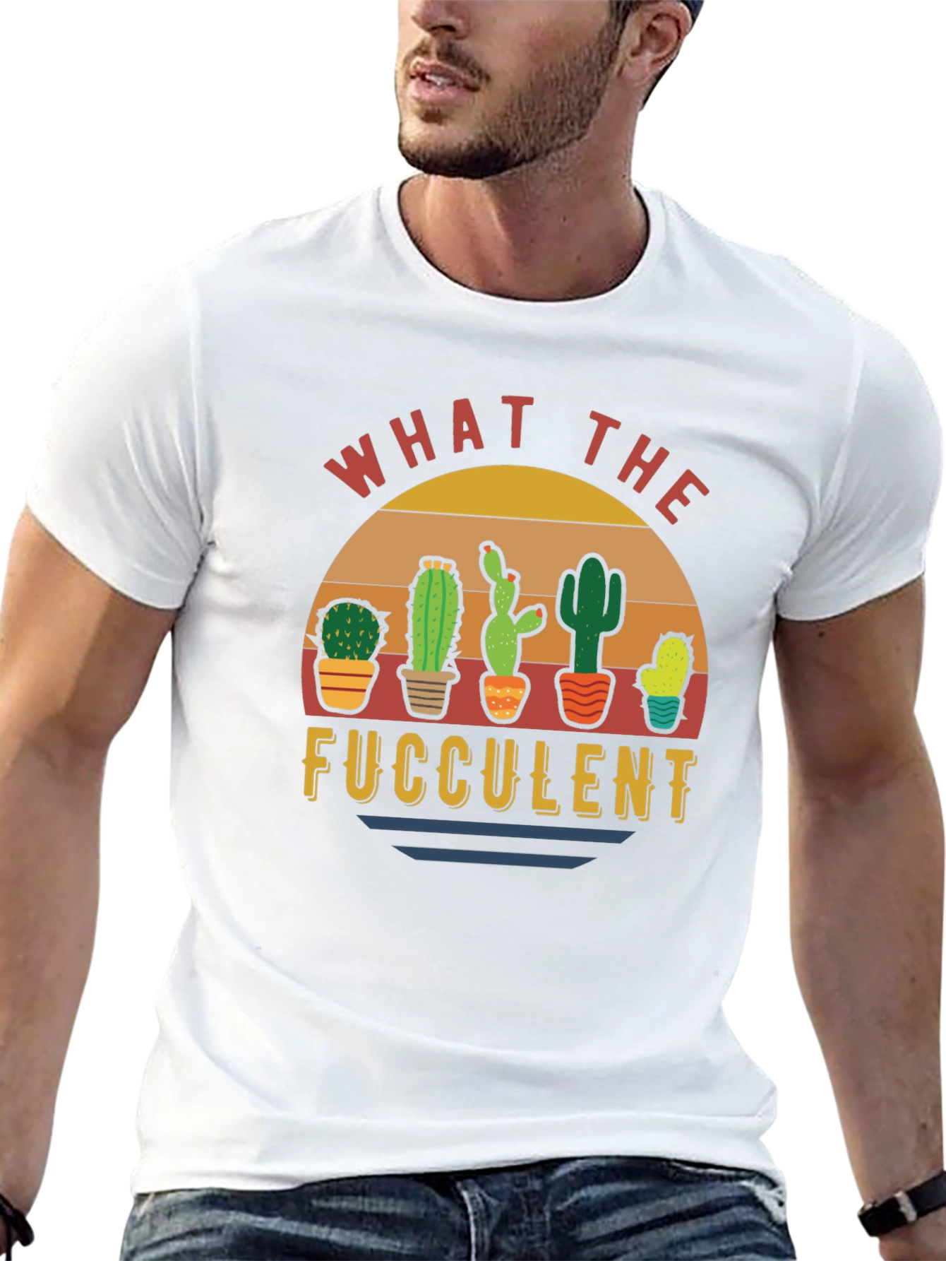 What the Fucculent Funny Cactus Graphic T-Shirt