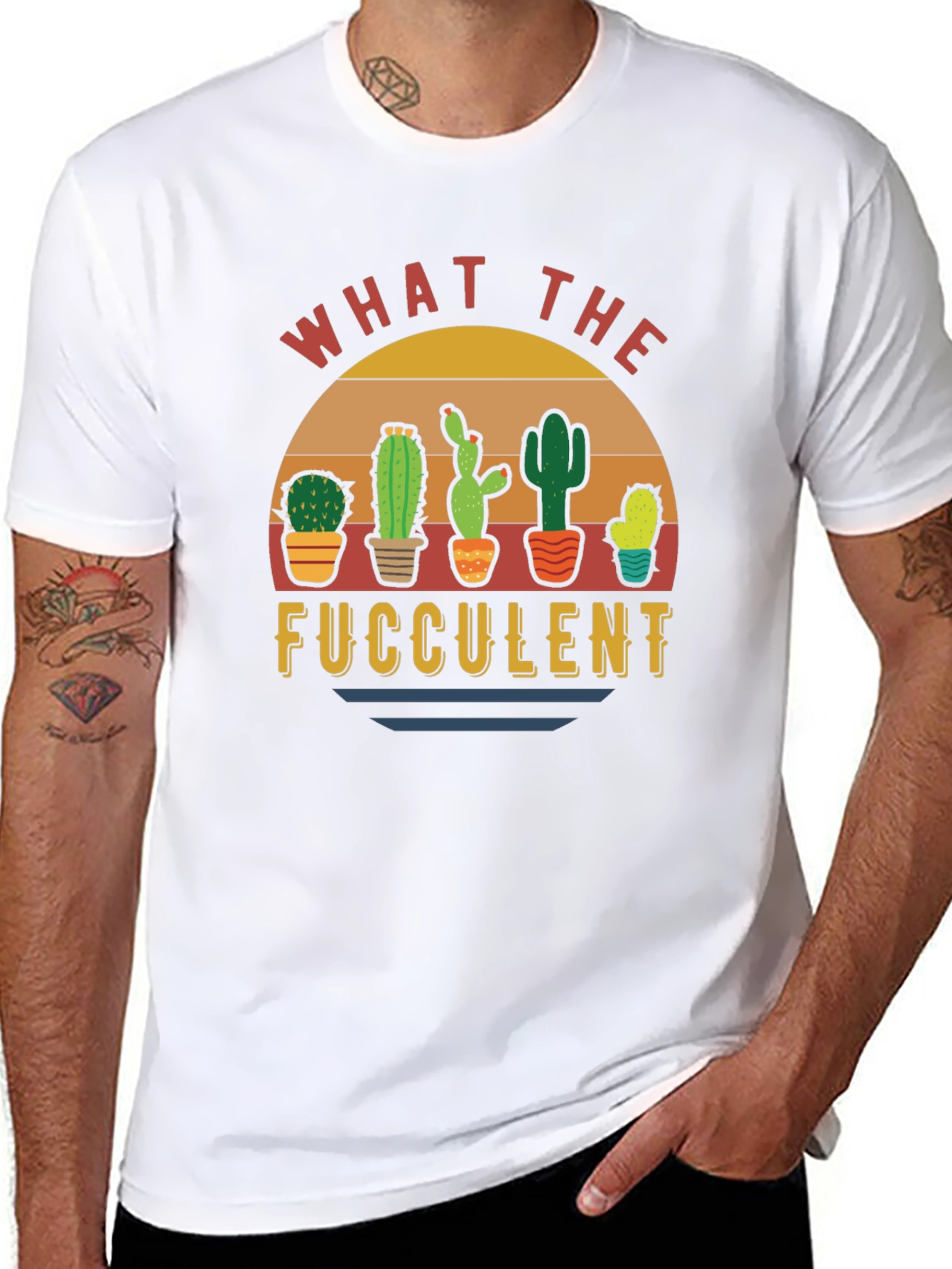 What the Fucculent Funny Cactus Graphic T-Shirt