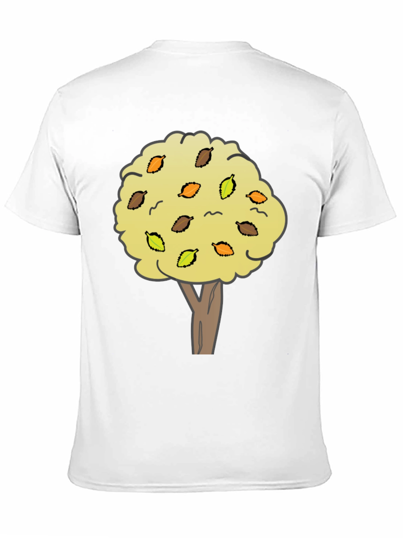 Autumn Tree Graphic Tee - Black Cotton Shirt