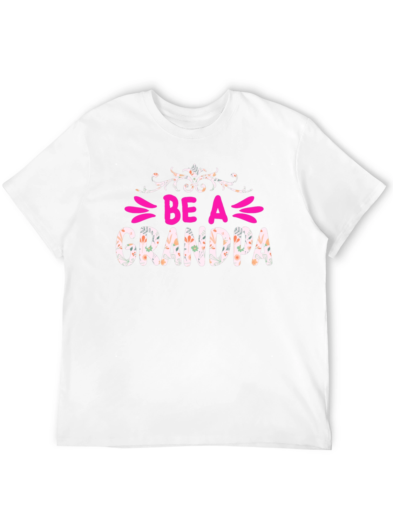 Be A Grandpa Floral Graphic Tee