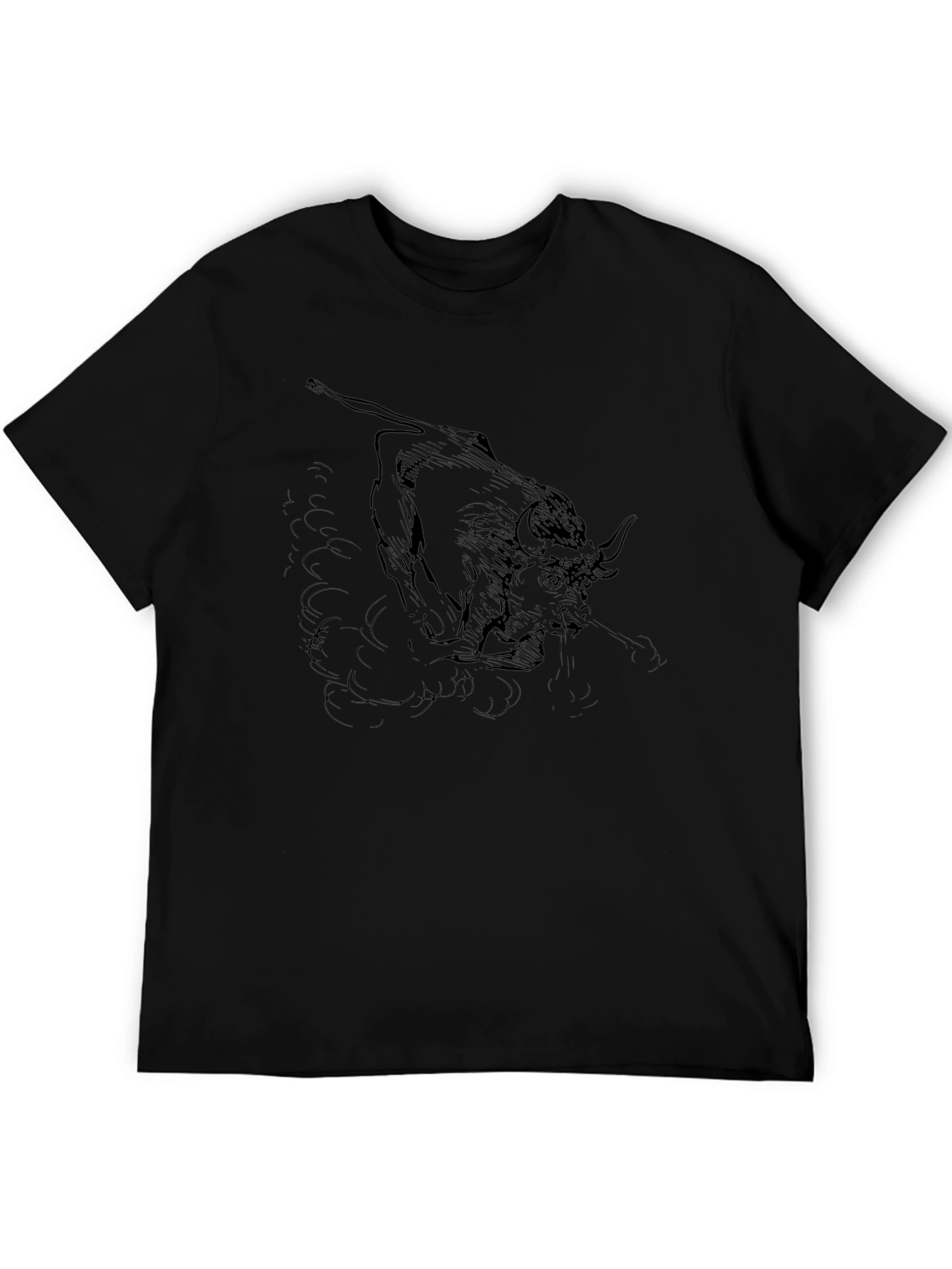Black Bull Graphic Tee - Bold & Stylish