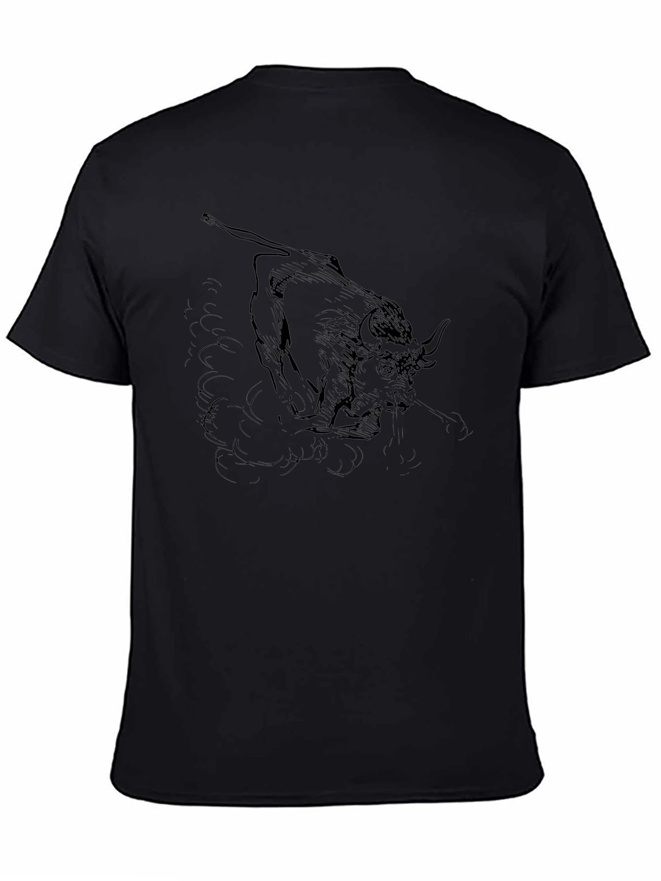 Black Bull Graphic Tee - Bold & Stylish
