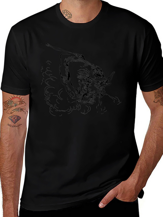 Black Bull Graphic Tee - Bold & Stylish
