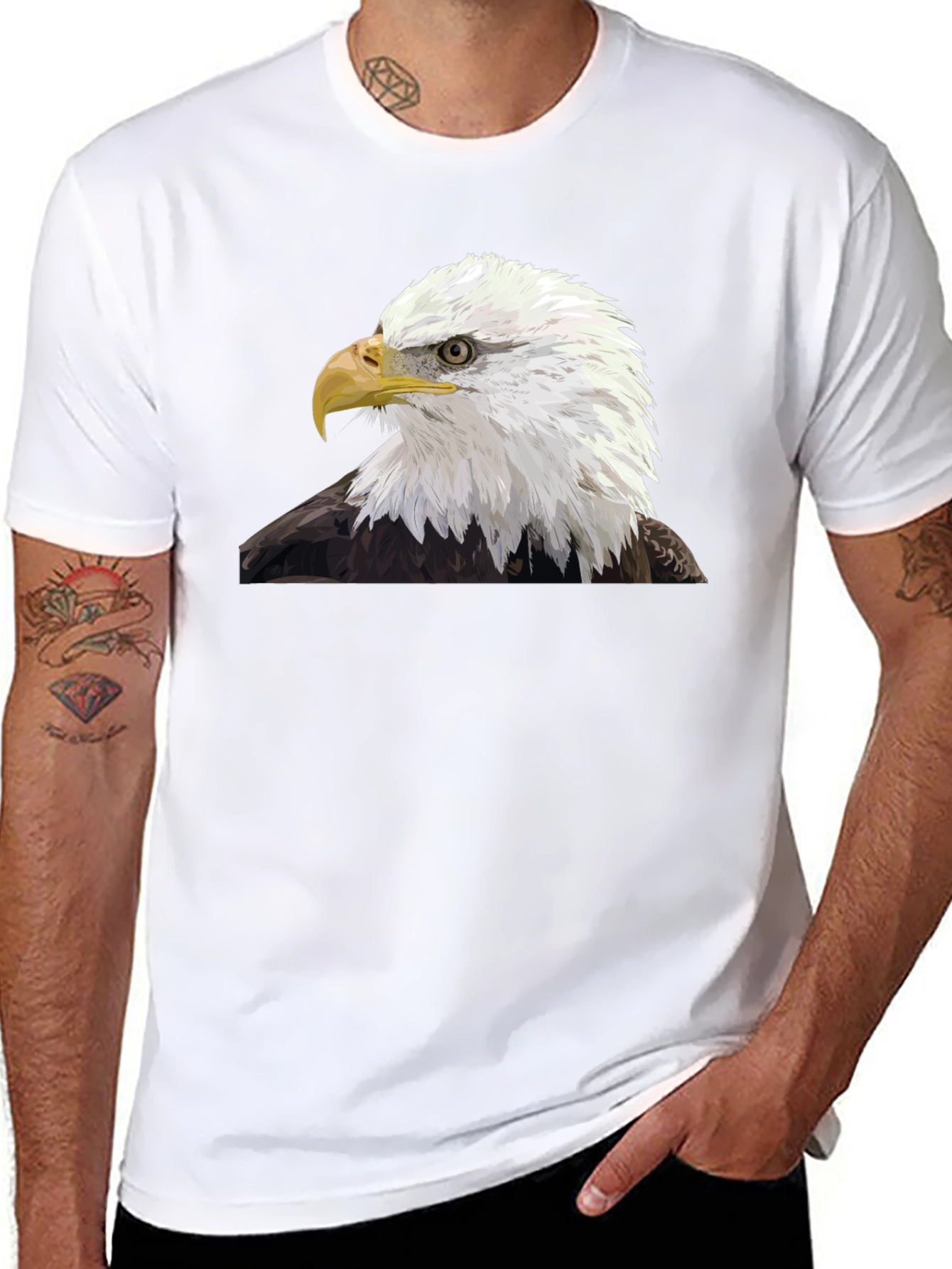Bald Eagle Graphic T-Shirt - Black
