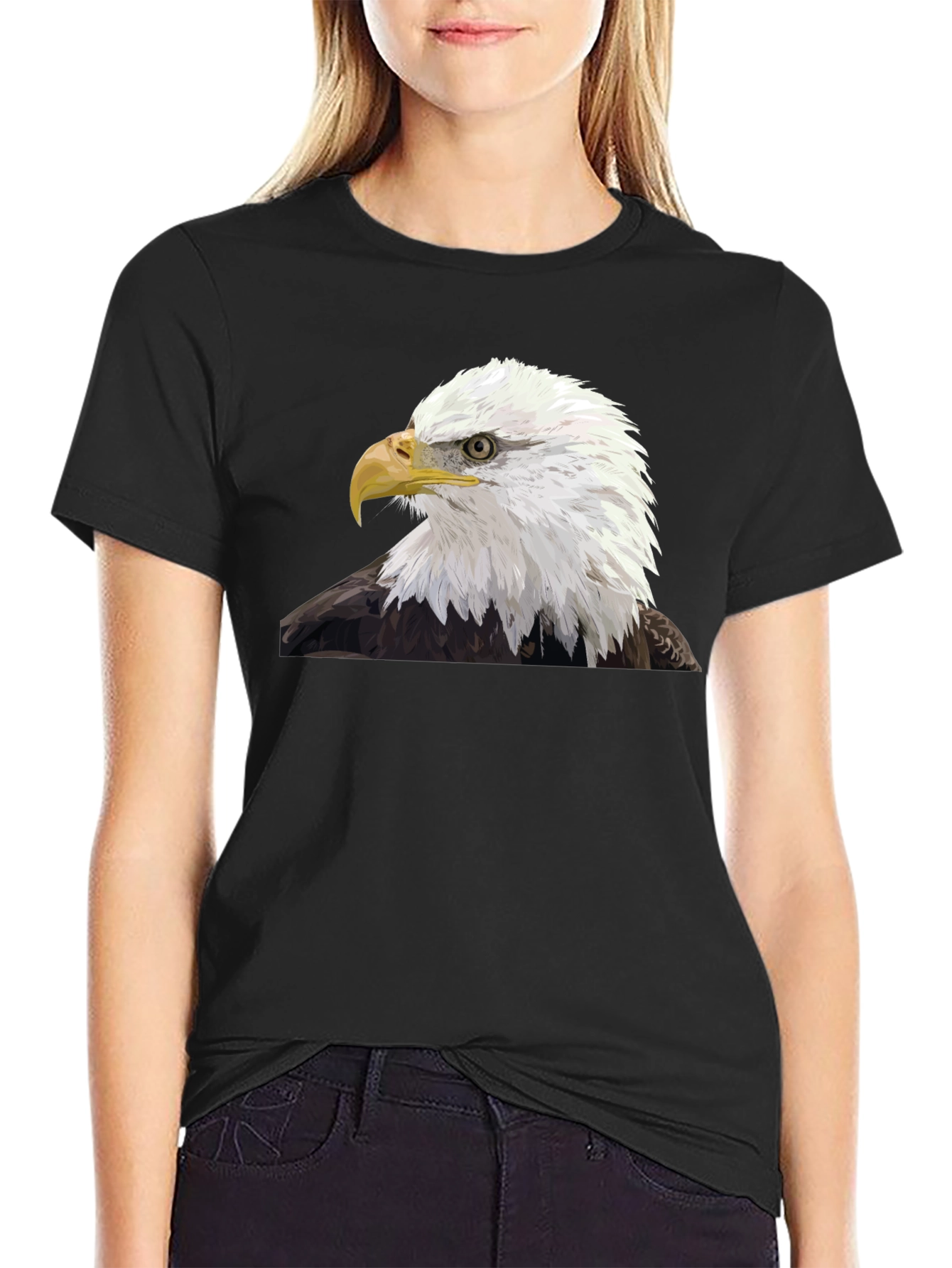 Bald Eagle Graphic T-Shirt - Black