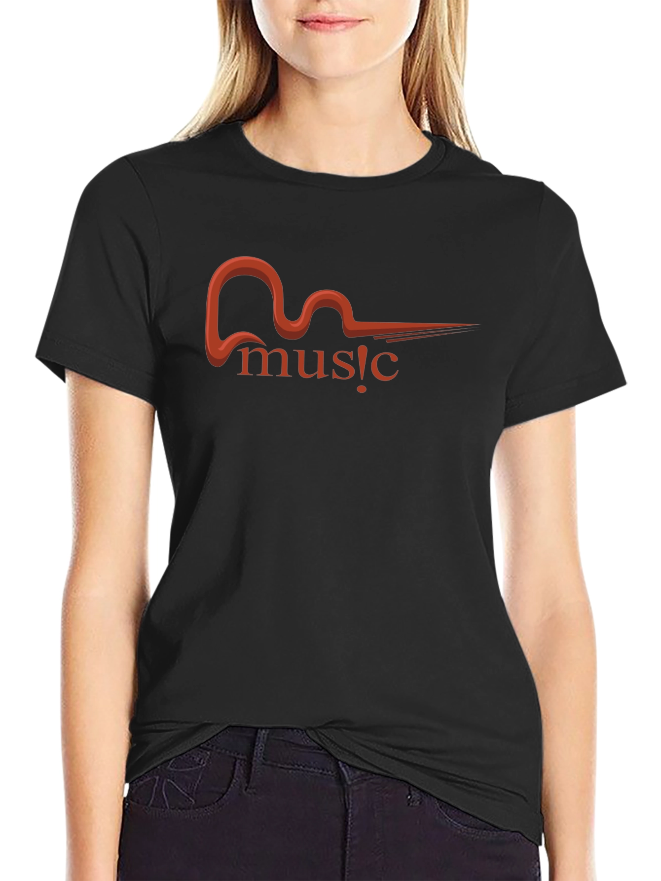 Music Graphic T-Shirt - Black Tee