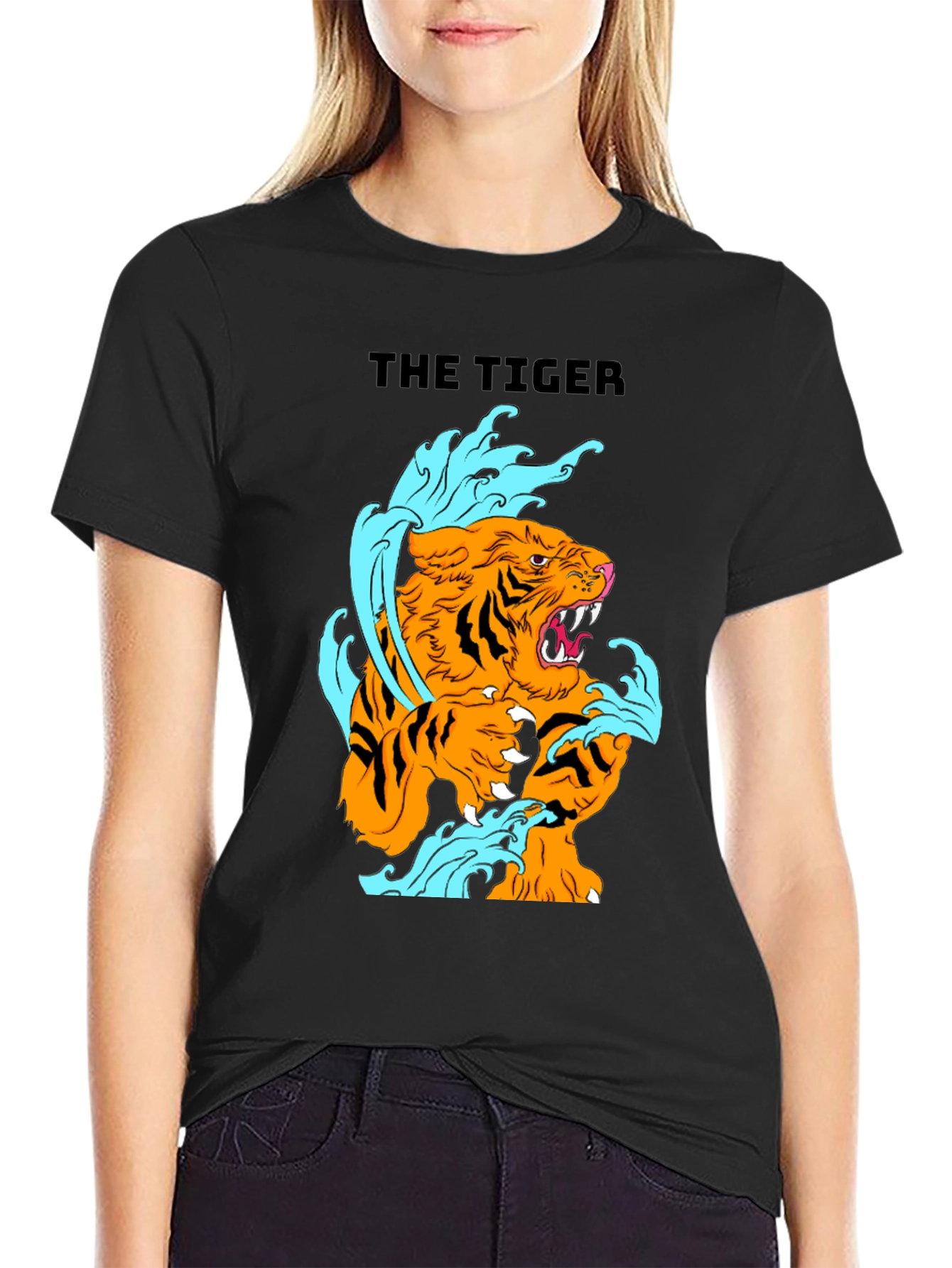 The Tiger Graphic Black T-Shirt