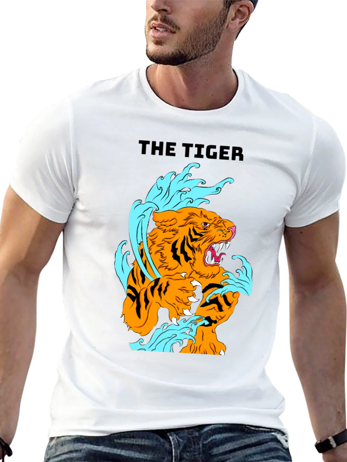 The Tiger Graphic Black T-Shirt