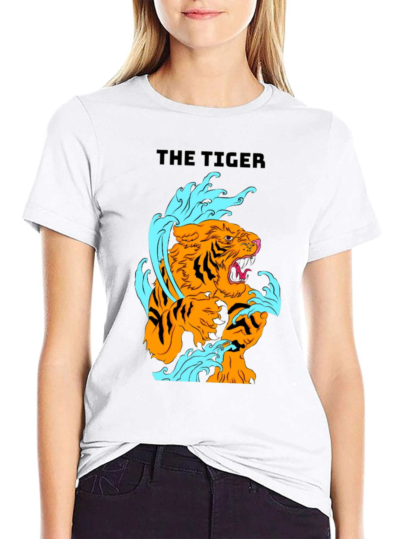 The Tiger Graphic Black T-Shirt