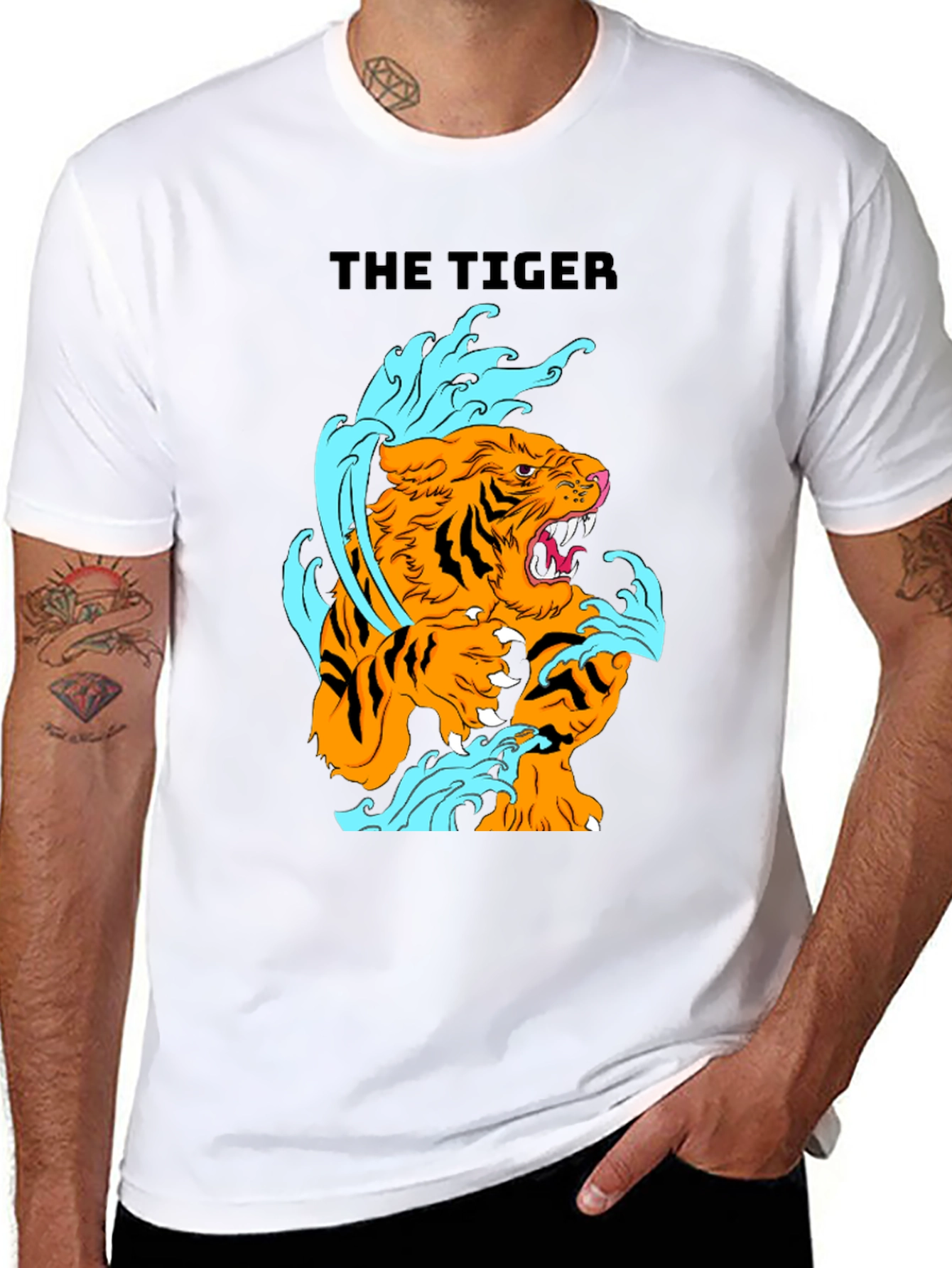 The Tiger Graphic Black T-Shirt
