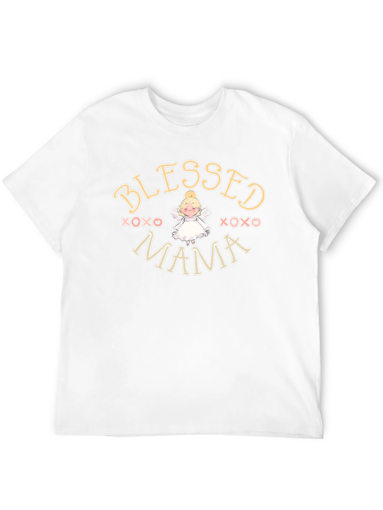 Blessed Mama Angel Graphic T-Shirt