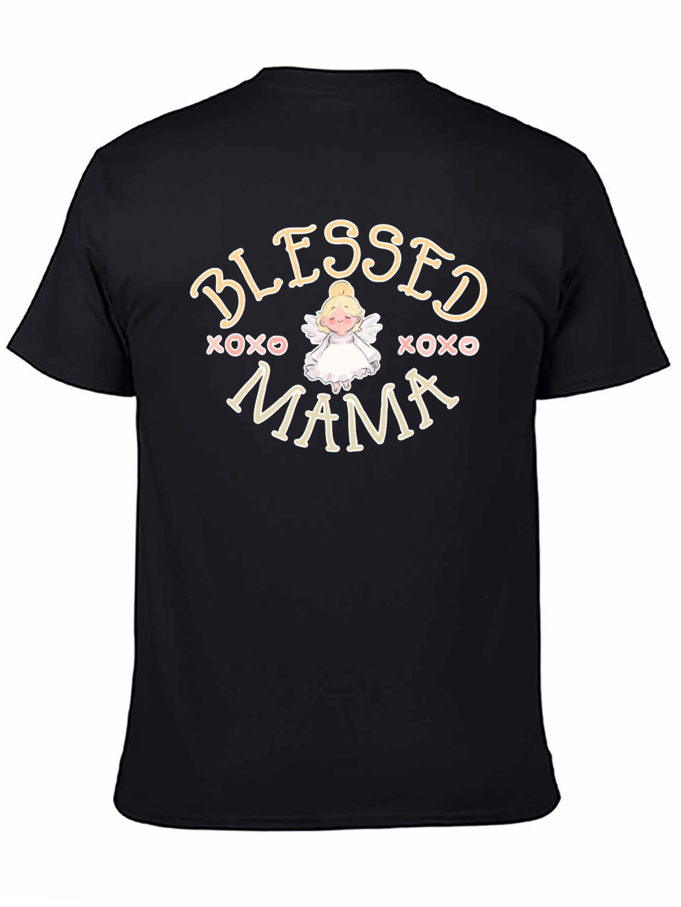 Blessed Mama Angel Graphic T-Shirt