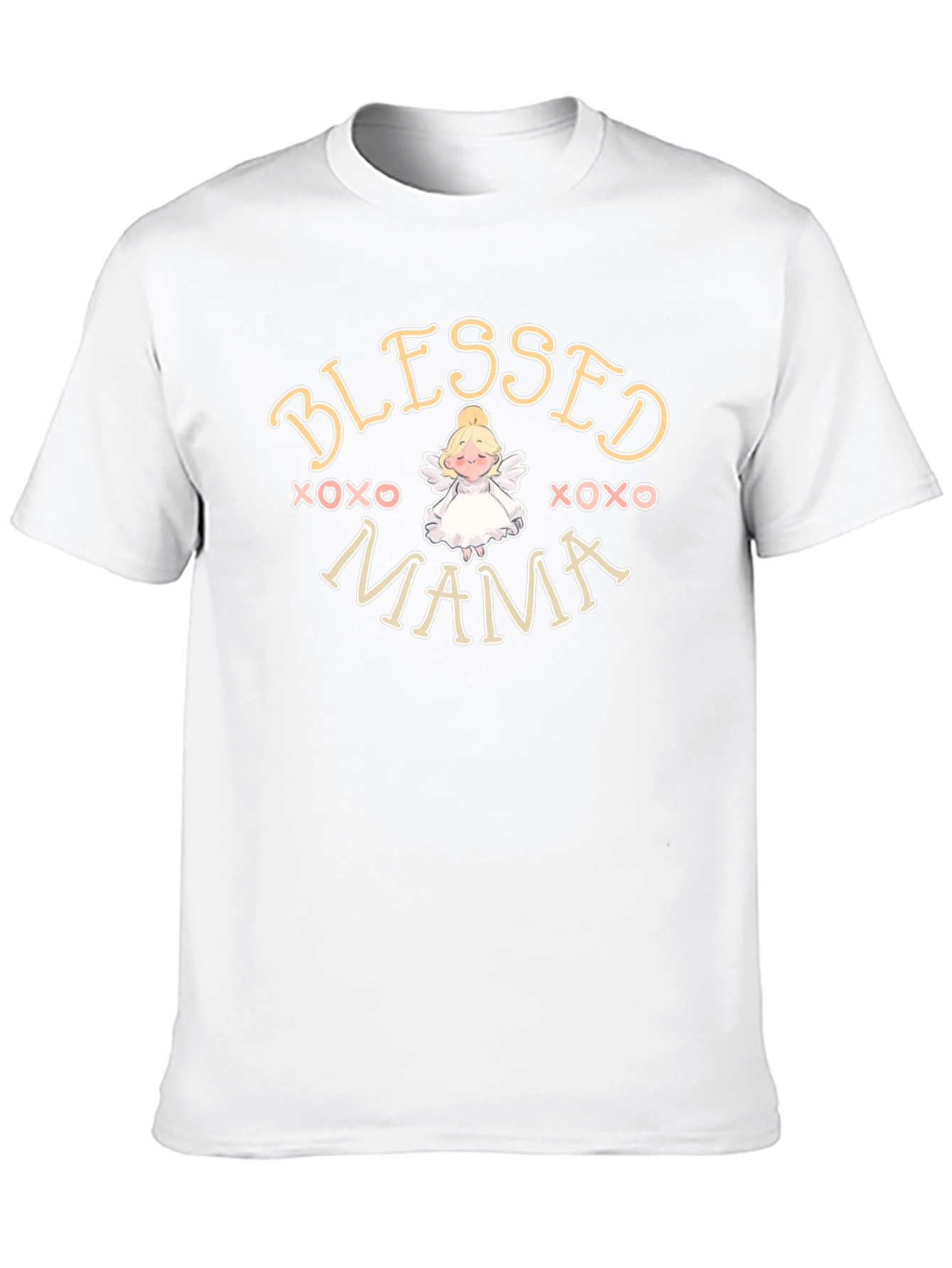 Blessed Mama Angel Graphic T-Shirt