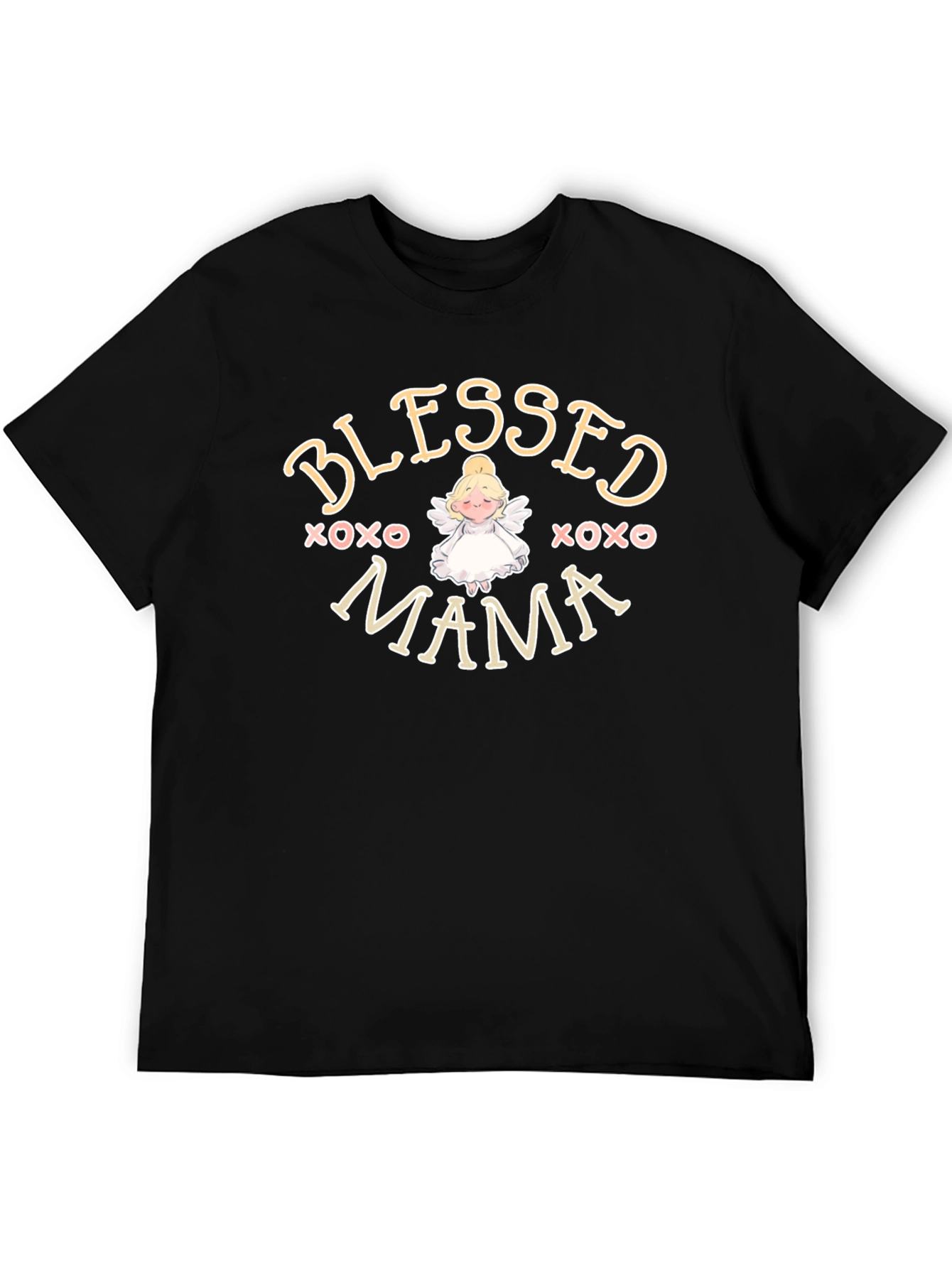 Blessed Mama Angel Graphic T-Shirt