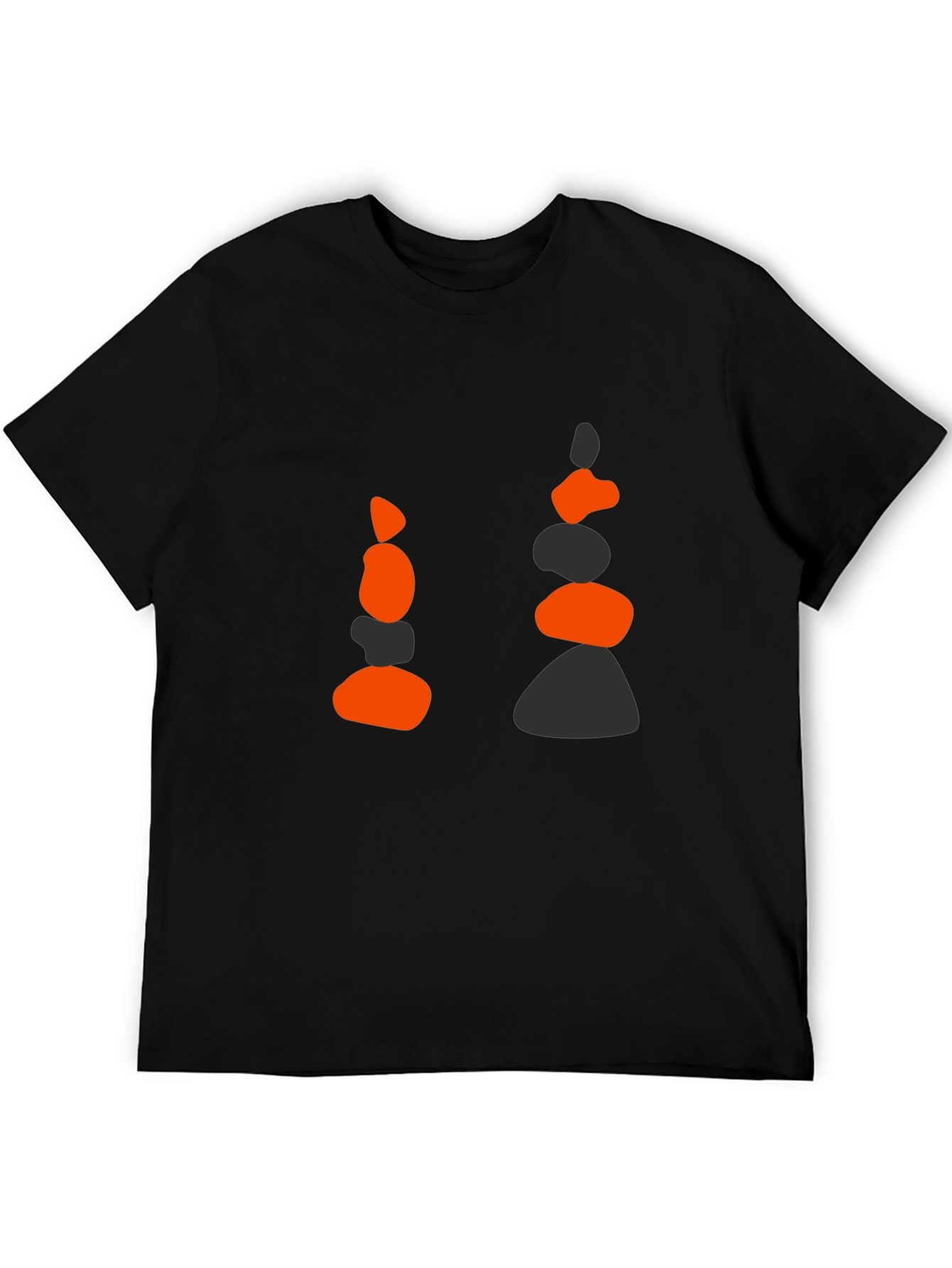 Zen Stone Stack Graphic Tee - Black