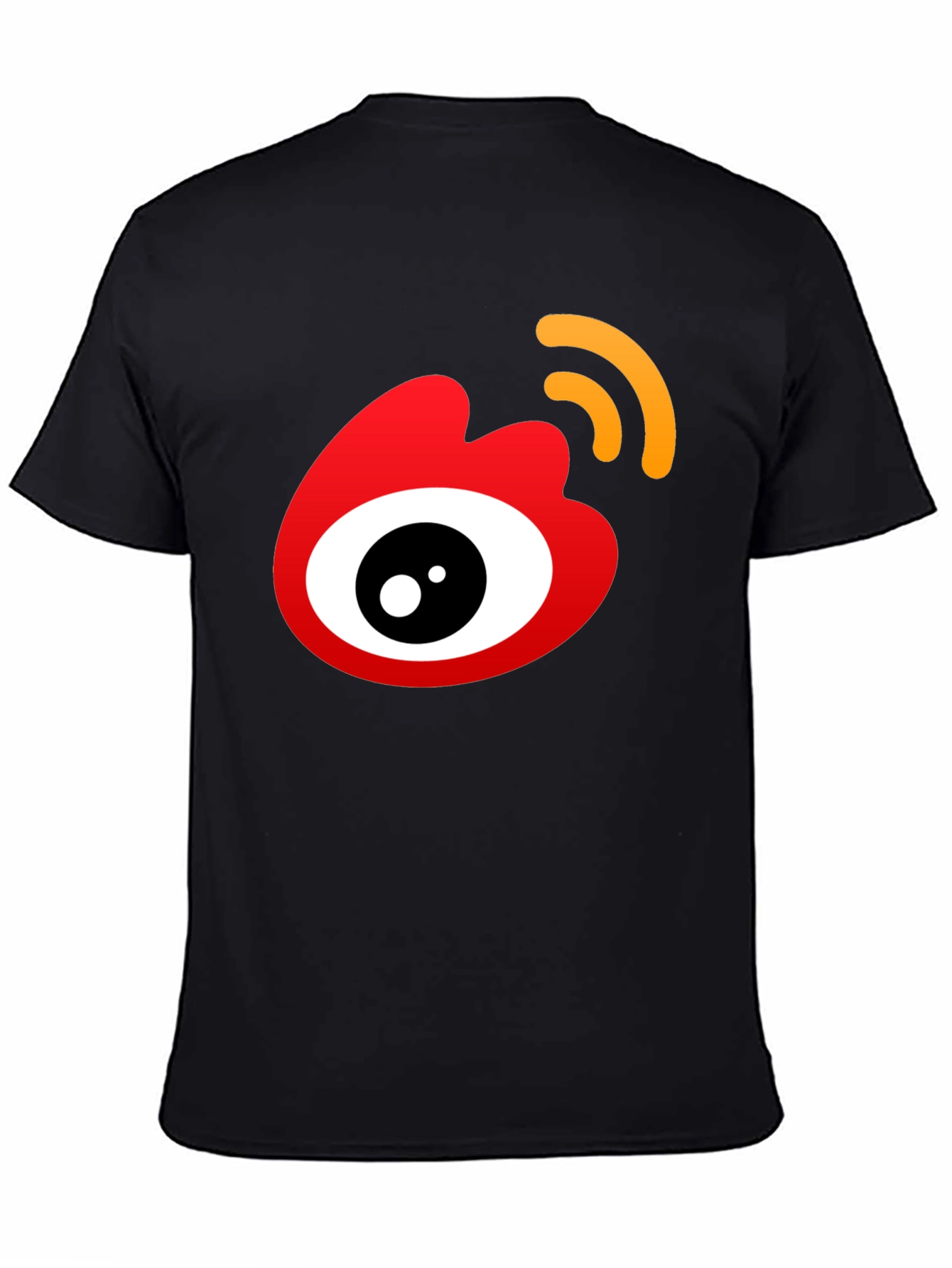 Trendy Black T-Shirt with Eye Logo